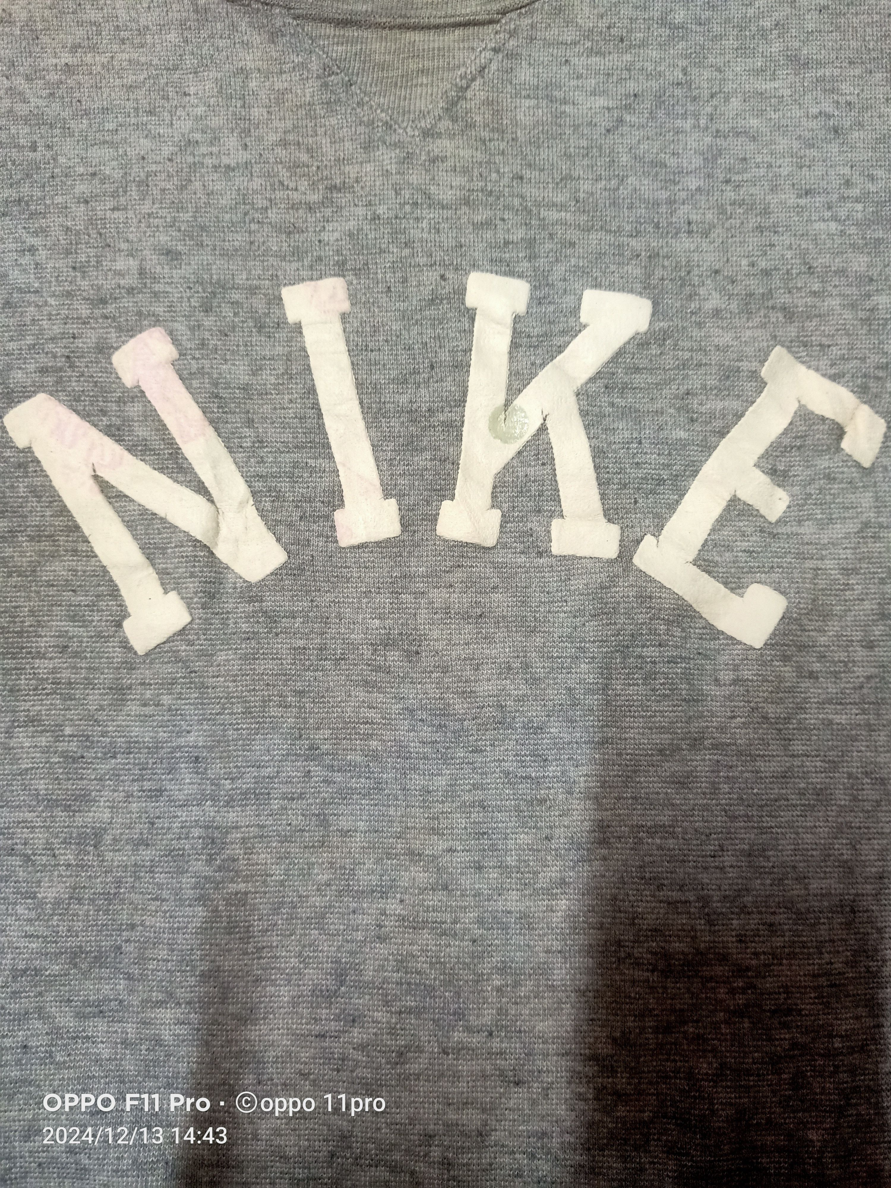 Nike × Vintage Nike Sweatshirt Vintage Japan Grey Tagged Size US L / EU 52-54 / 3 - 2 Thumbnail