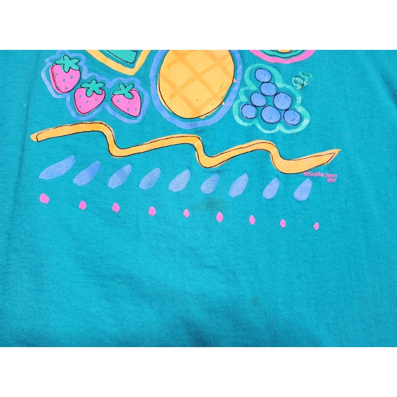 Vintage VINTAGE Gopher Sport T-Shirt Men Summer 90s USA Cotton Short Sleeve Crew Neck Large Blue Size US L / EU 52-54 / 3 - 4 Thumbnail