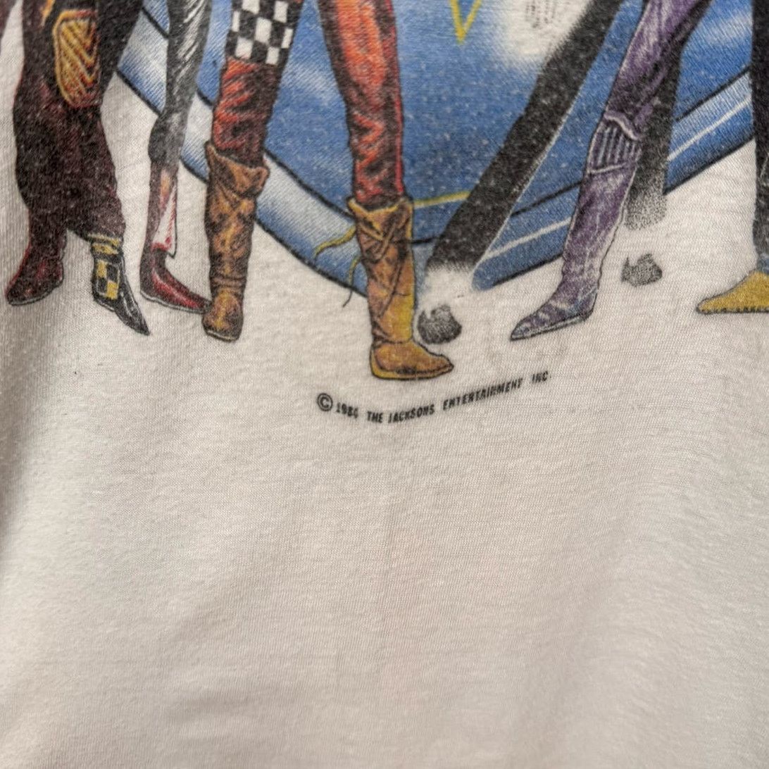 Band Tees × Michael Jackson × Vintage VTG 1984 Jackson 5 Band Raglan T Shirt Sz L Double Sided Size US L / EU 52-54 / 3 - 7 Thumbnail