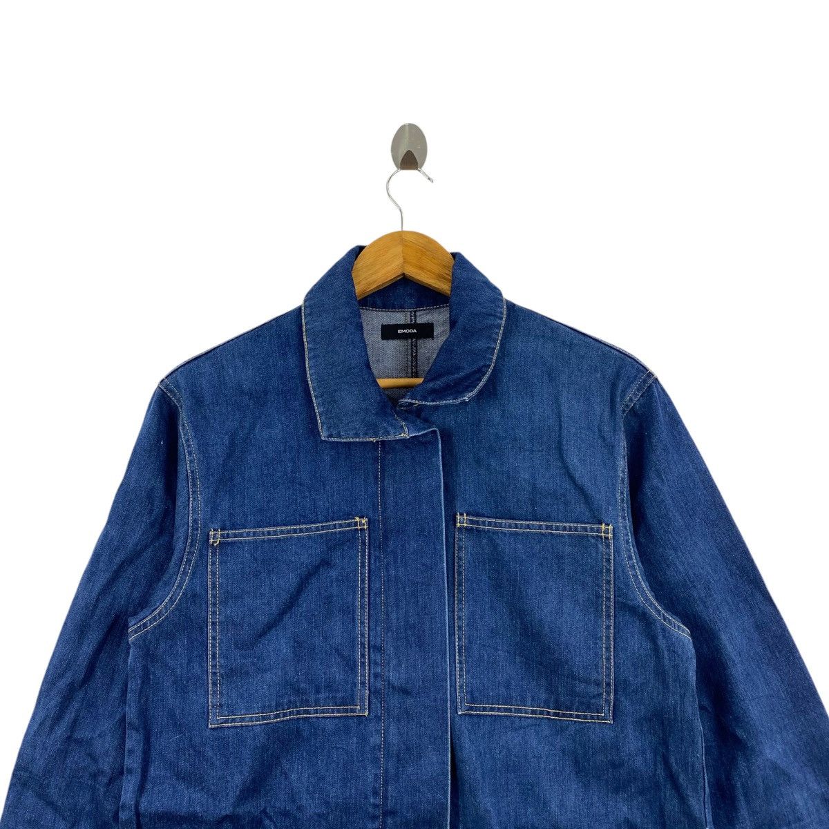 Japanese Brand EMODA Japanese Brand Multi Pockets Blue Jeans Jacket Parka Size US M / EU 48-50 / 2 - 2 Thumbnail