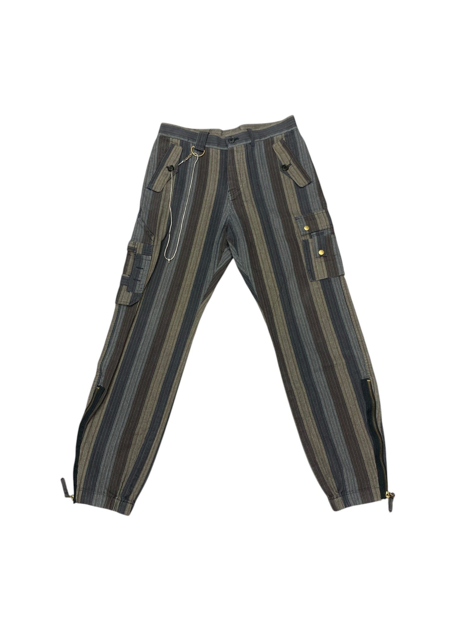 Jean Paul Gaultier Jean Paul Gaultier vintage striped cargo pants size M/32 Size US 32 / EU 48 - 2 Thumbnail