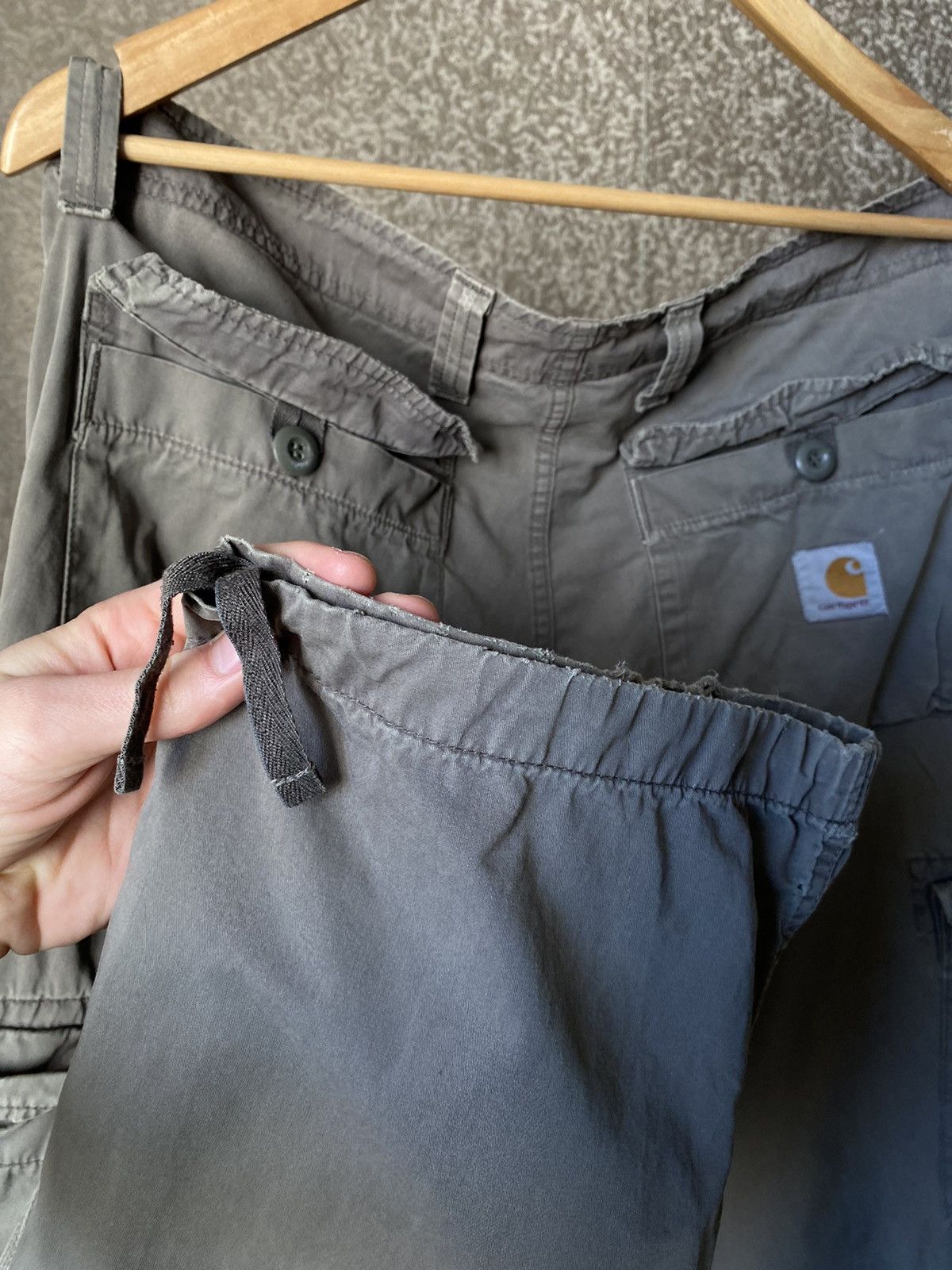 Carhartt × Carhartt Wip × Vintage Vintage Carhartt Cargo Pants Khaki Size US 36 / EU 52 - 9 Thumbnail