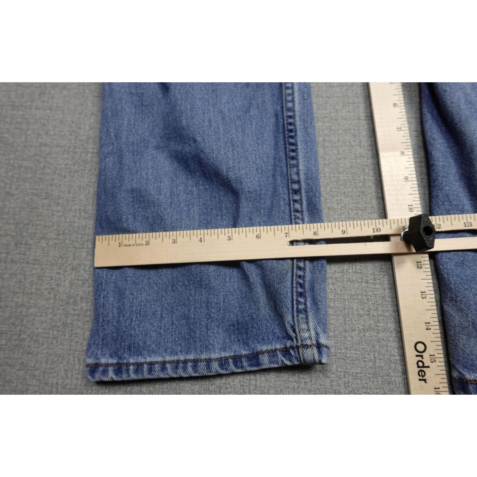 Levi's Levi's 505 Regular Fit Jeans Mens 36x30 Blue Medium Wash Denim Straight Leg Size US 36 / EU 52 - 7 Thumbnail