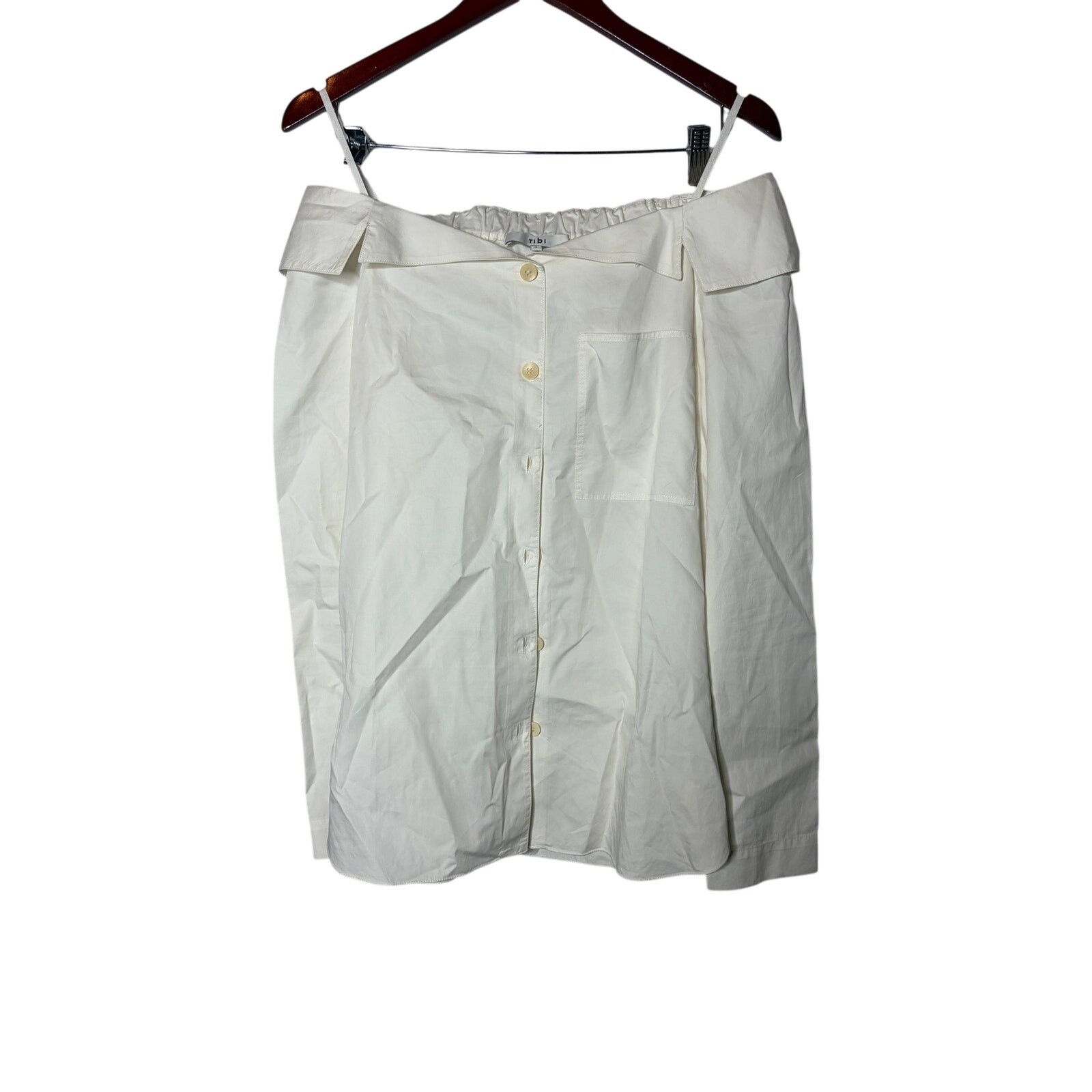 Tibi Tibi white off shoulder button down blouse shirt sz 2 Size XS / US 0-2 / IT 36-38 - 1 Thumbnail