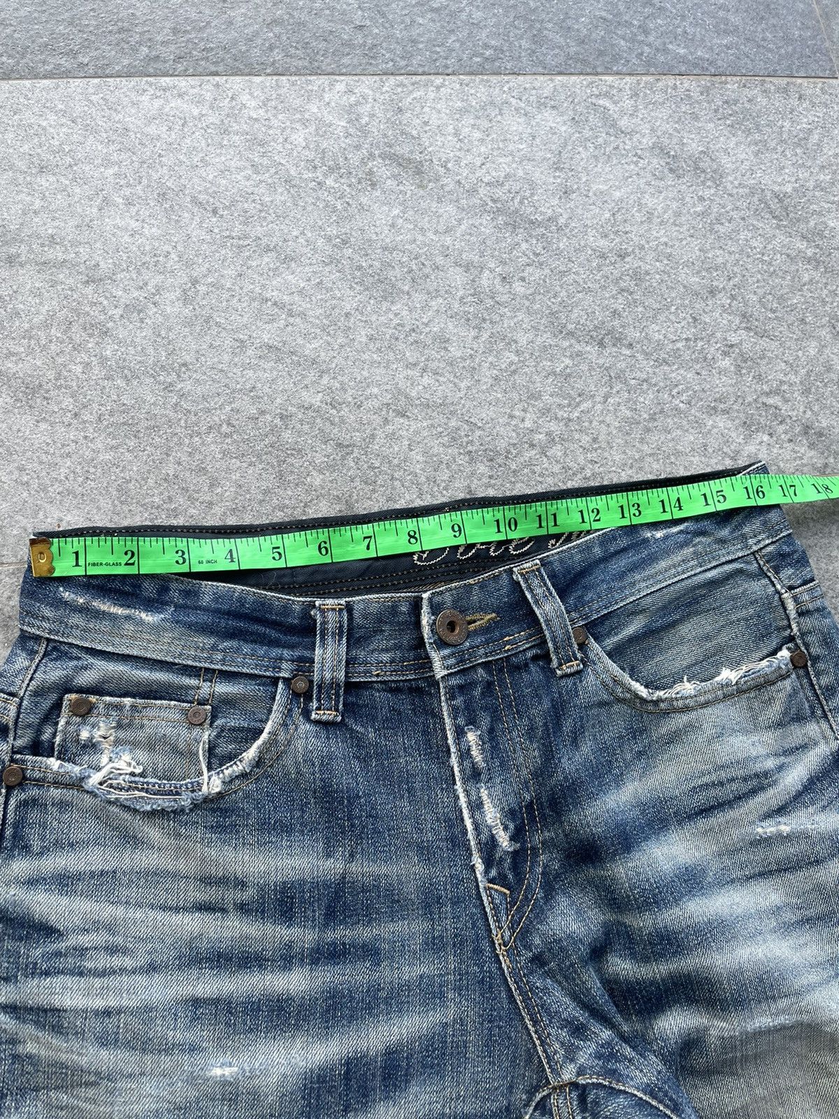 Japanese Brand Vintage Cate Mer selvedge Distressed Denim Pants Size US 33 - 17 Thumbnail