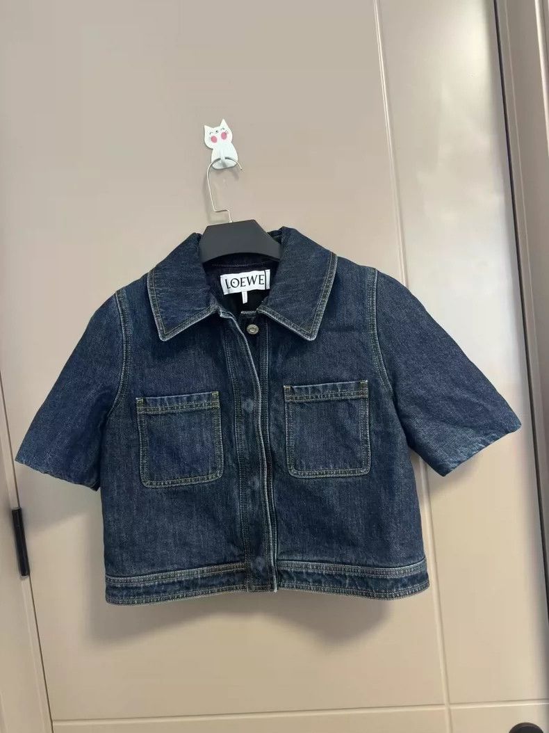 Loewe loewe Cropped denim shirt 2505-Nextarrow Size XS / US 0-2 / IT 36-38 - 1 Thumbnail