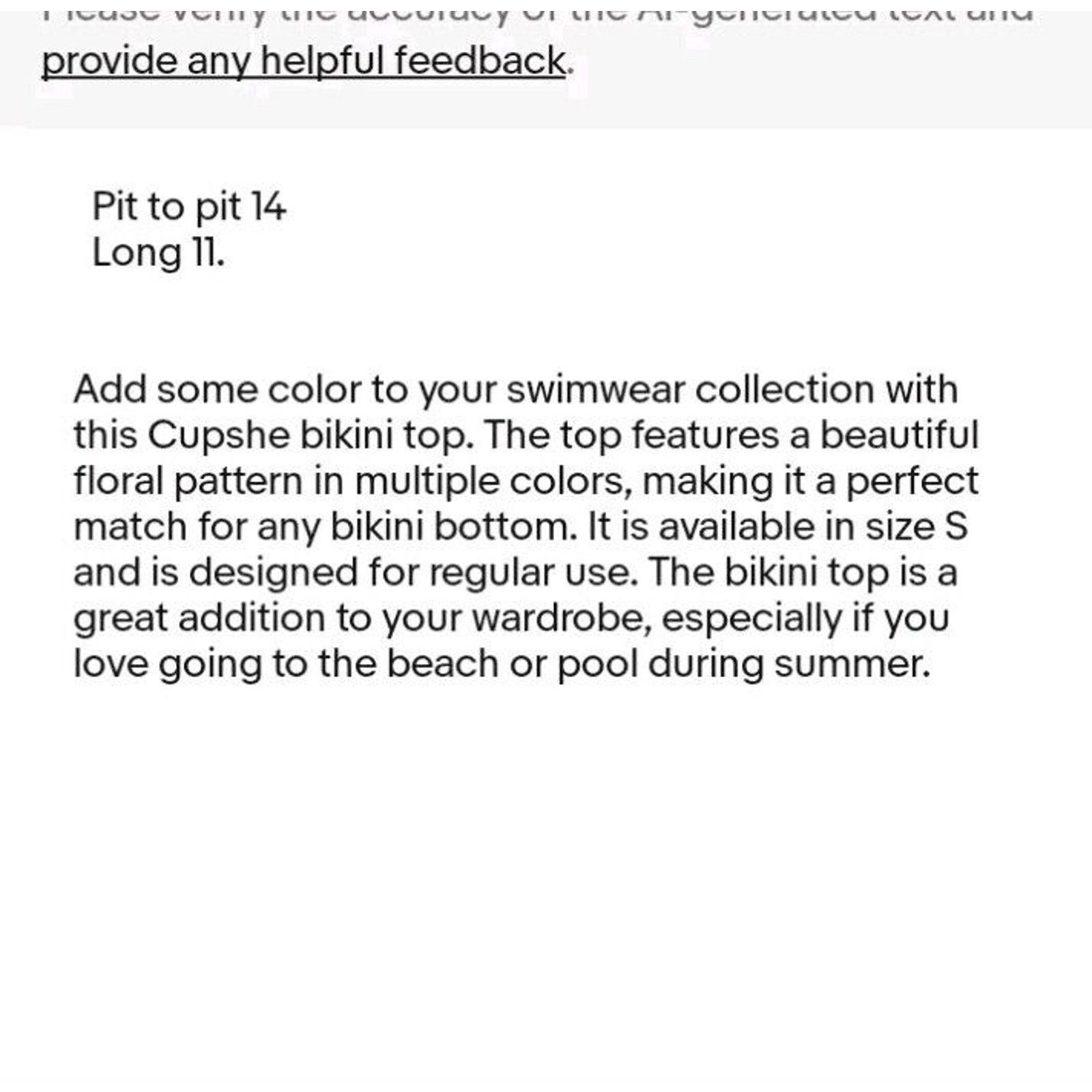 Other Cupshe - Womens Multicolored Floral Bikini Swim Top- Size S Size S / US 4 / IT 40 - 5 Thumbnail
