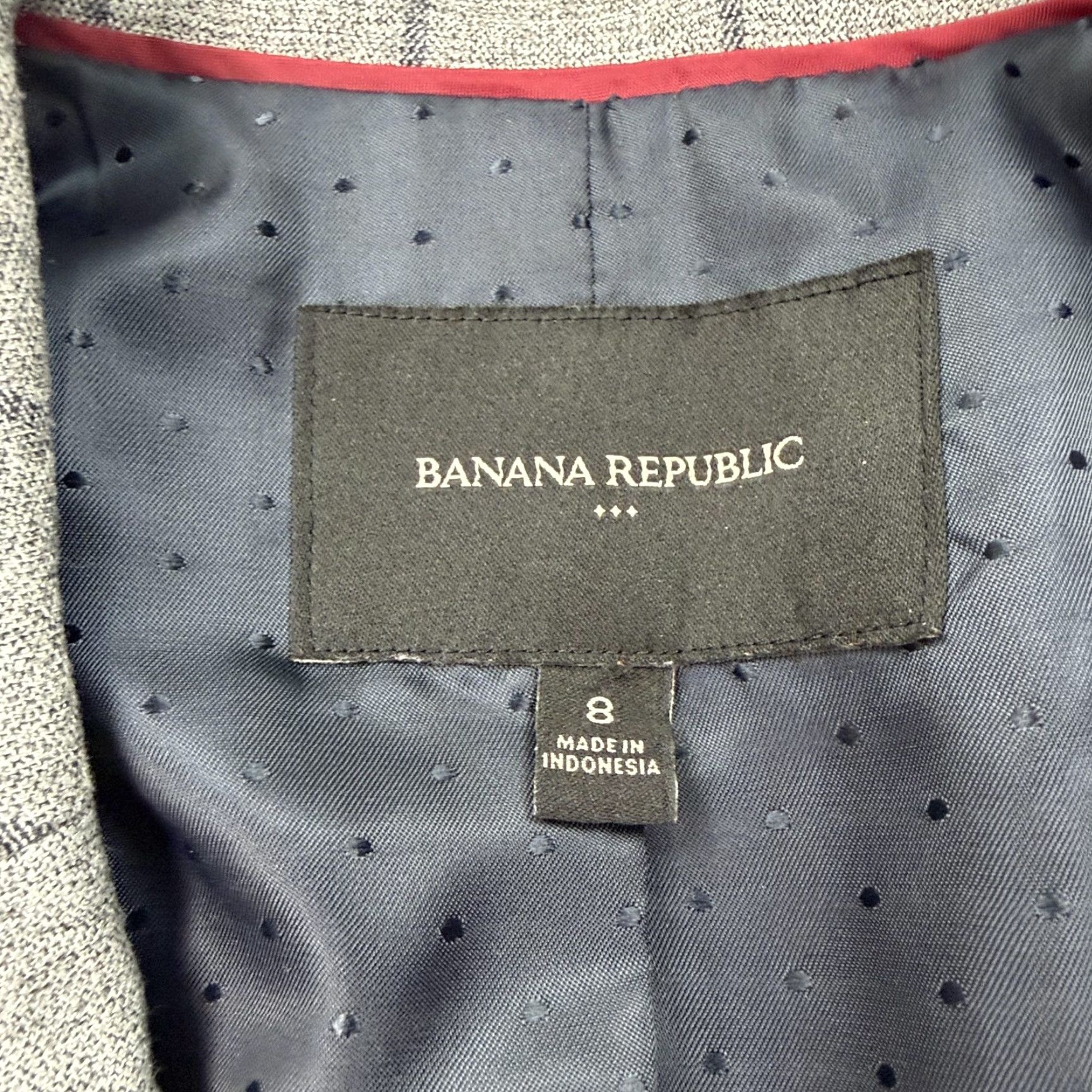 Banana Republic Banana Republic Blazer Jacket Womens 8 Gray Pinstripe Lined Tailored Notch Lapel Business Work Size M / US 6-8 / IT 42-44 - 5 Thumbnail