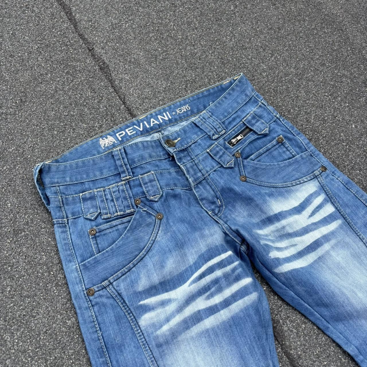 Japanese Brand × Vintage Vintage y2k 90s acid wash japanese archive style jeans Size US 34 / EU 50 - 3 Thumbnail