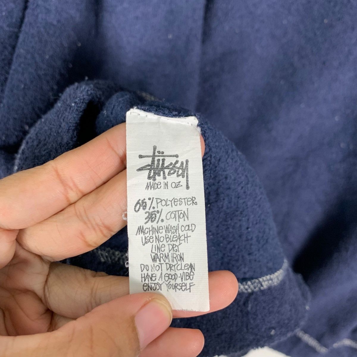 Stussy 90's STUSSY Embroidery Logo V Neck Fleece Sweater #0003-C1 Size US L / EU 52-54 / 3 - 11 Thumbnail