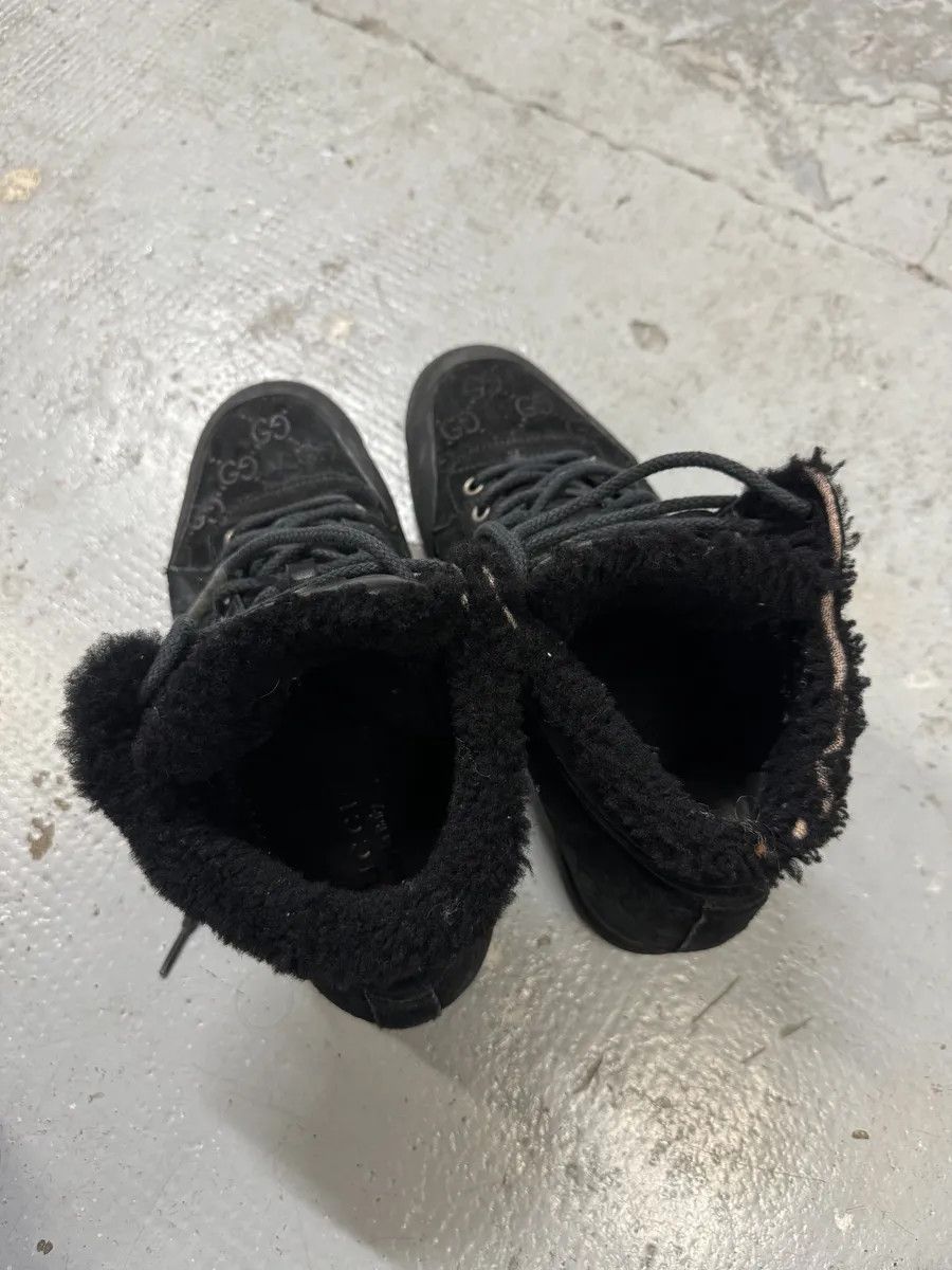Gucci Gucci Nebraska Black Suede Fur Leather Boots Size US 7.5 / IT 37.5 - 8 Thumbnail