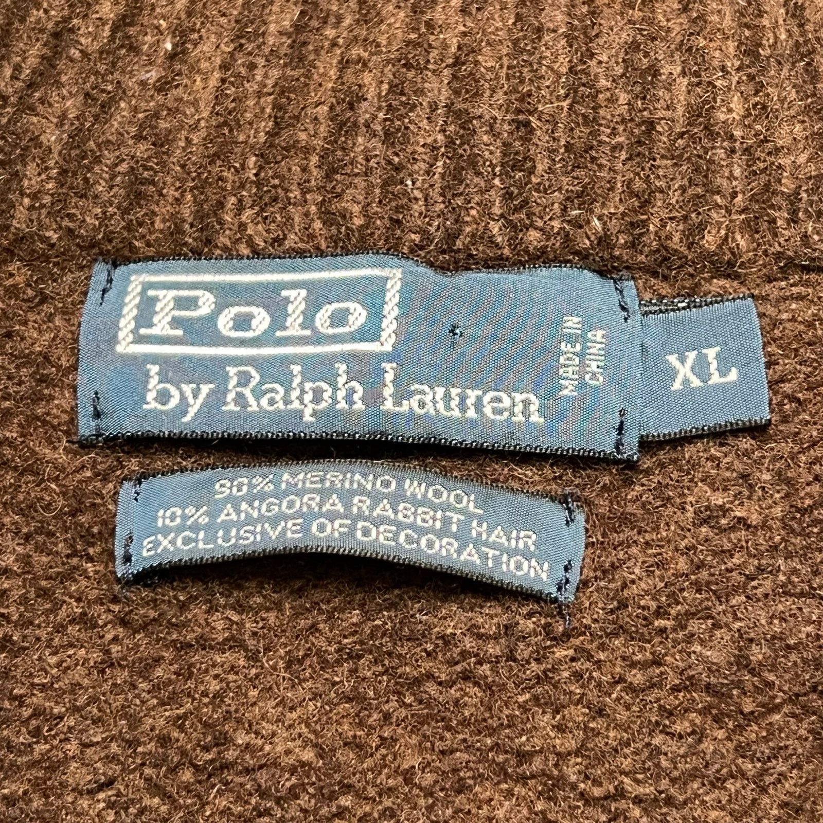 Polo Ralph Lauren Polo Ralph Lauren Wool Angora Quarter Zip Sweater Brown XL Size US XL / EU 56 / 4 - 4 Thumbnail