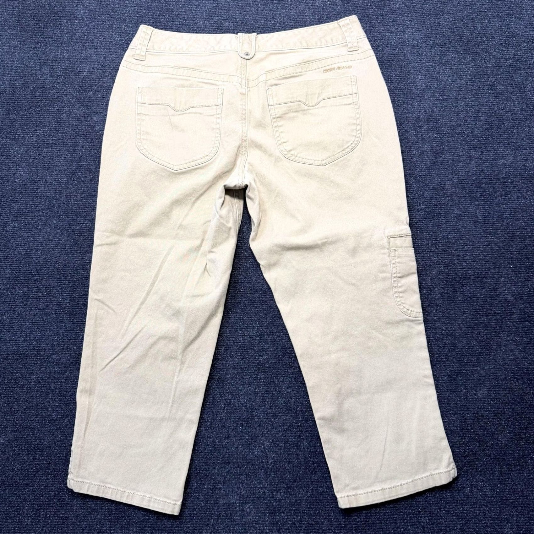 DKNY DKNY Jeans Cargo Capri Pants Womens 6 Beige Twill Stretch Pockets Casual Summer Size 28" / US 6 / IT 42 - 4 Thumbnail