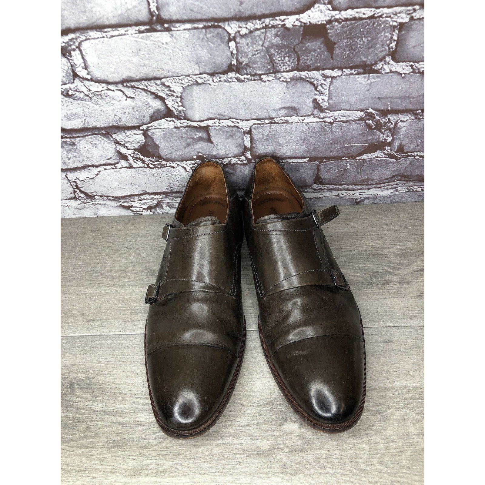 Johnston & Murphy Johnston & Murphy Brown Leather Double Monk Strap Cap Toe Ox Size US 10.5 / EU 43-44 - 11 Thumbnail
