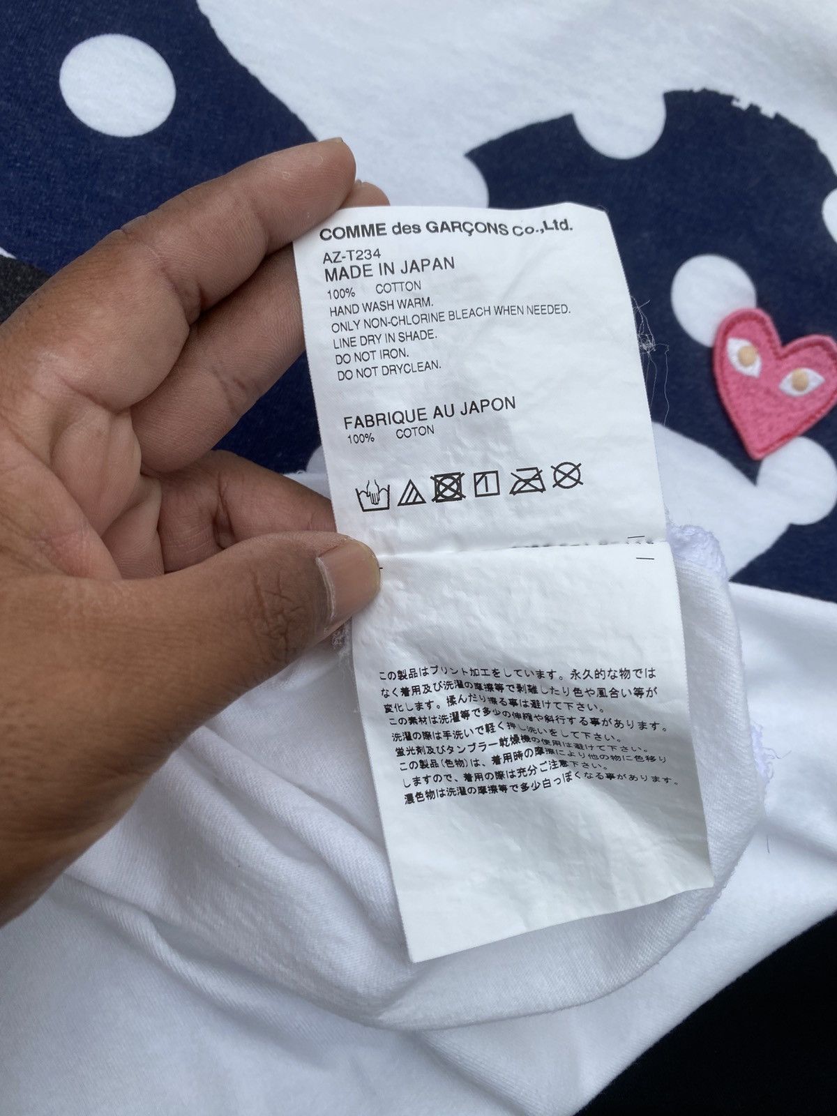 Comme des Garcons Play Comme Des Garcons T Shirt Polka Dot Big Logo Size US S / EU 44-46 / 1 - 14 Thumbnail