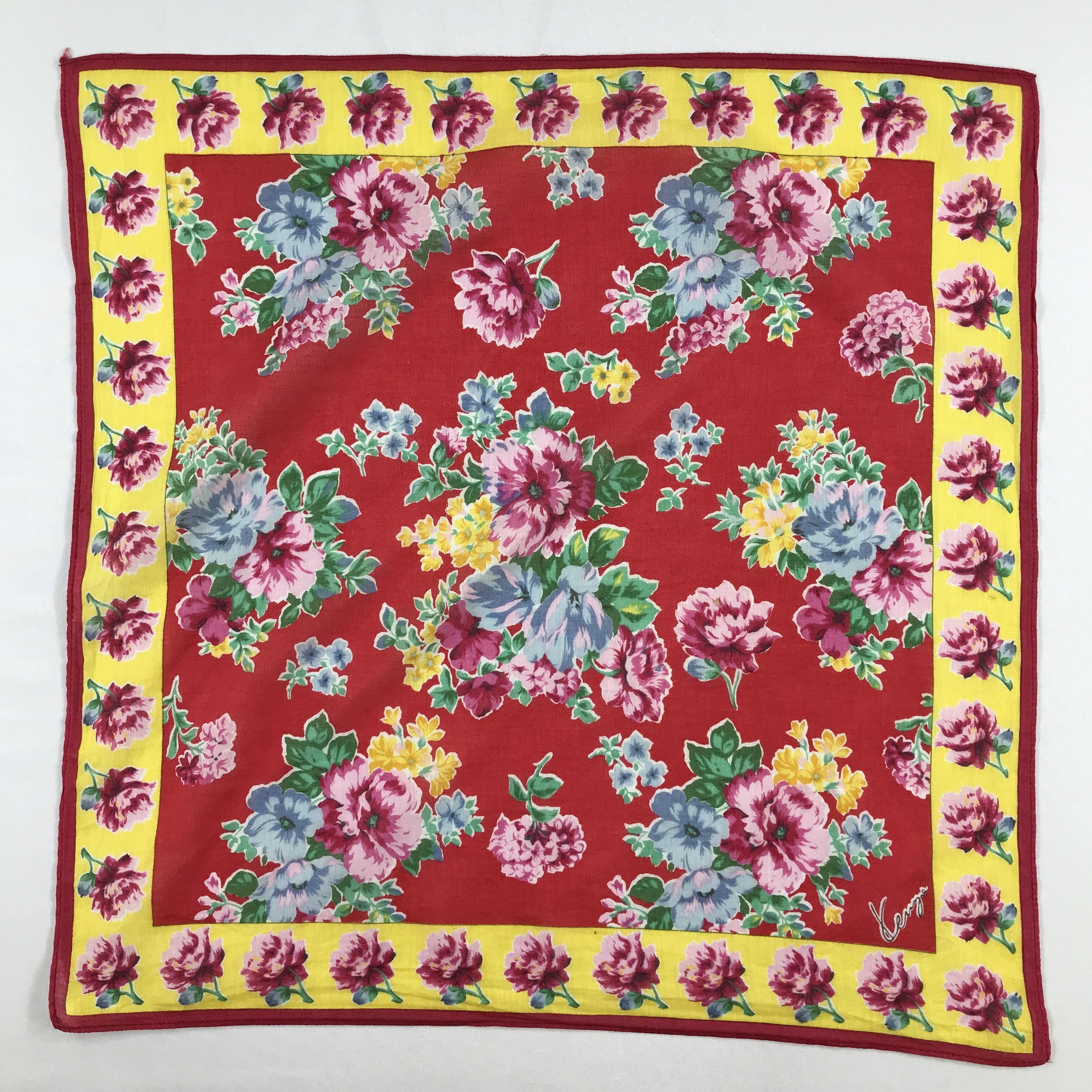 Kenzo × Vintage Kenzo Bandana / Handkerchief / Neckerchief - S2342 Size ONE SIZE - 1 Thumbnail