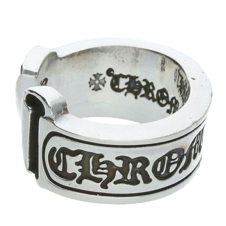 Chrome Hearts 7.5 CHROME HEARTS LARGE SCROLL LABEL RING silver Size ONE SIZE - 5 Thumbnail