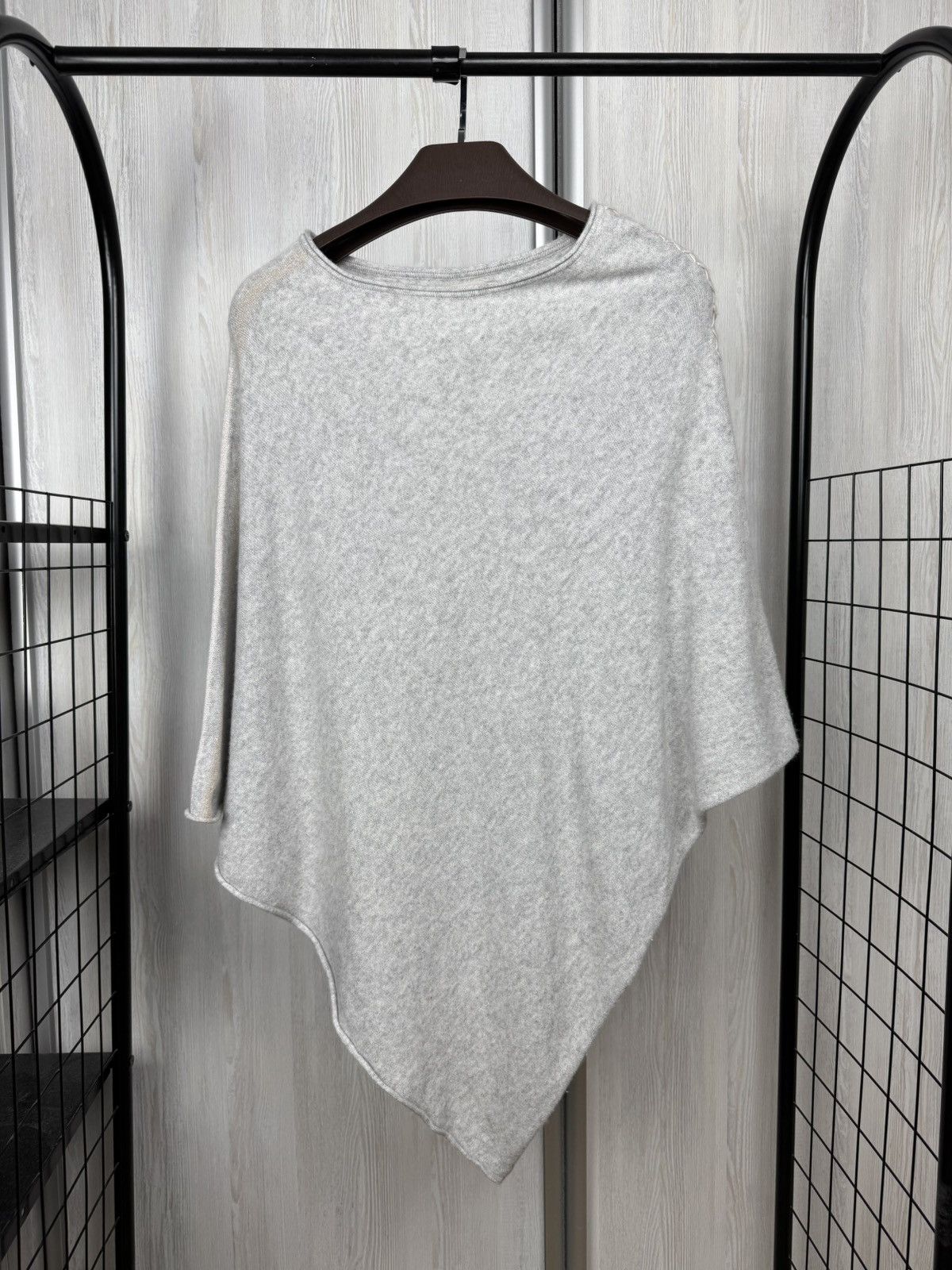 Other Lu Ren Cashmere Gray knitted poncho sweater jumper Size L / US 10 / IT 46 - 1 Thumbnail
