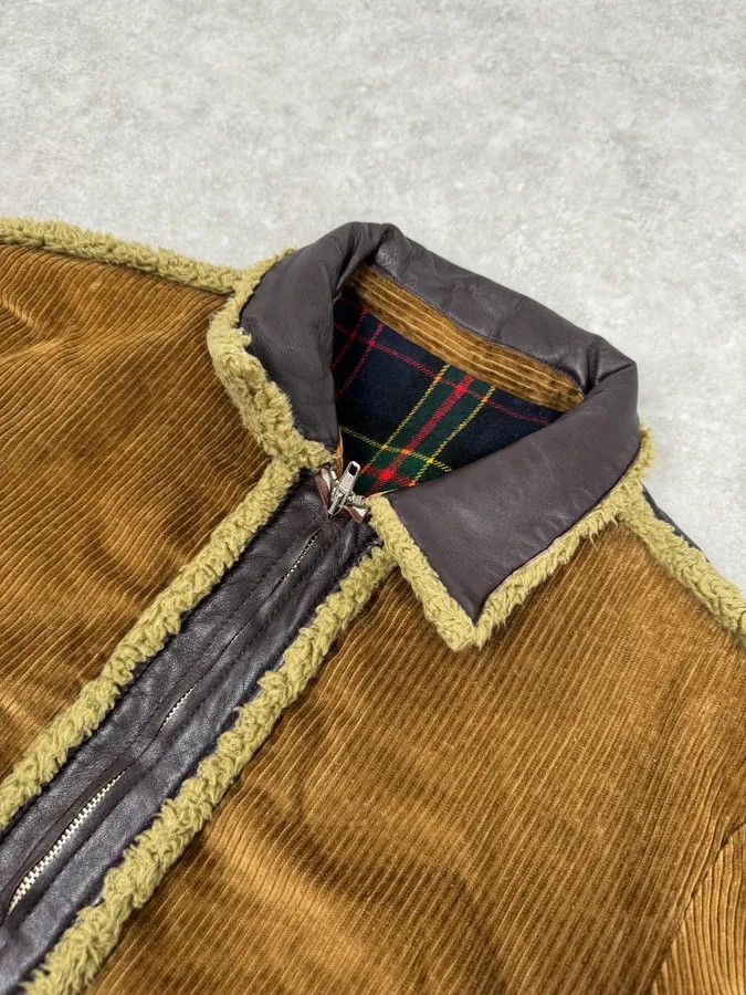 Dolce & Gabbana AW2005 Dolce & Gabbana Beige Velvet & Brown Shearling Leather Hybrid Jacket Size US M / EU 48-50 / 2 - 6 Thumbnail
