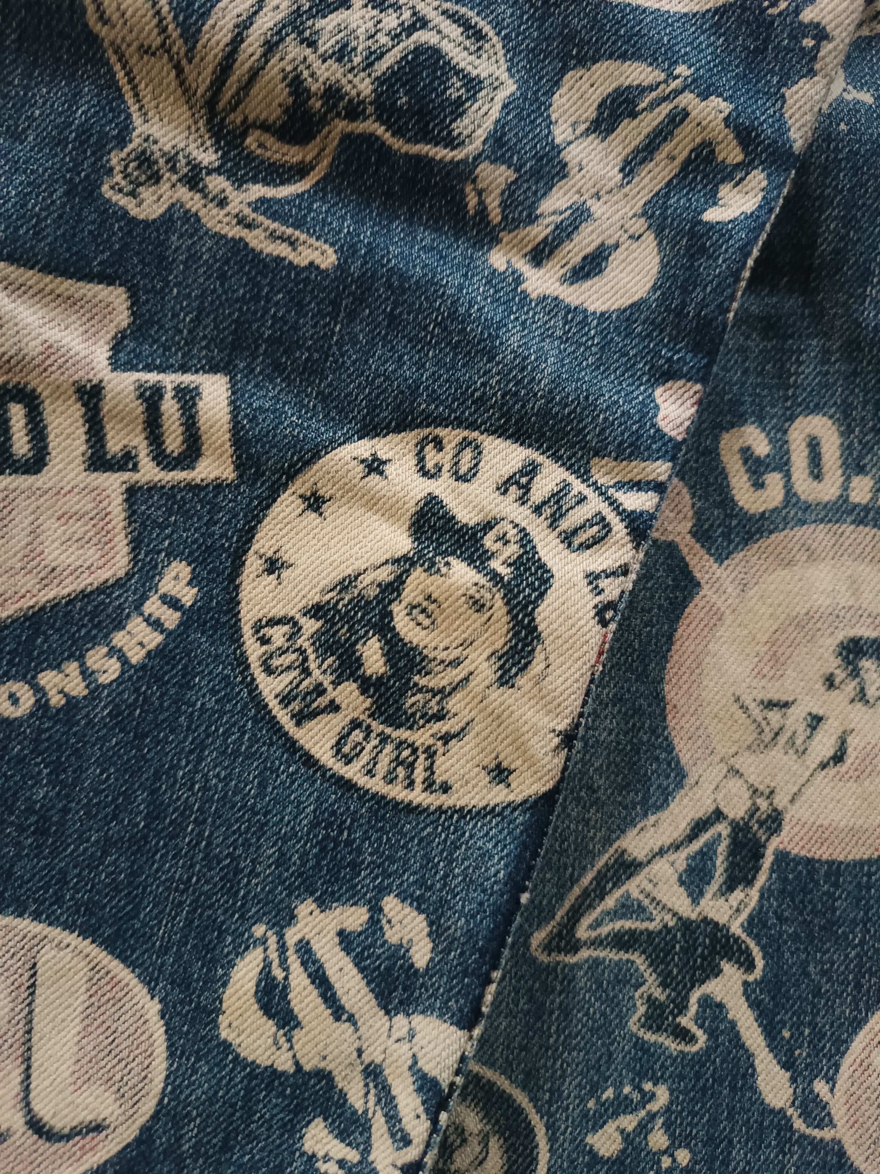 Japanese Brand × Vintage VINTAGE Co&Lu Cow Girl Hysteric Style Fullprint Jeans Size US 29 - 11 Thumbnail