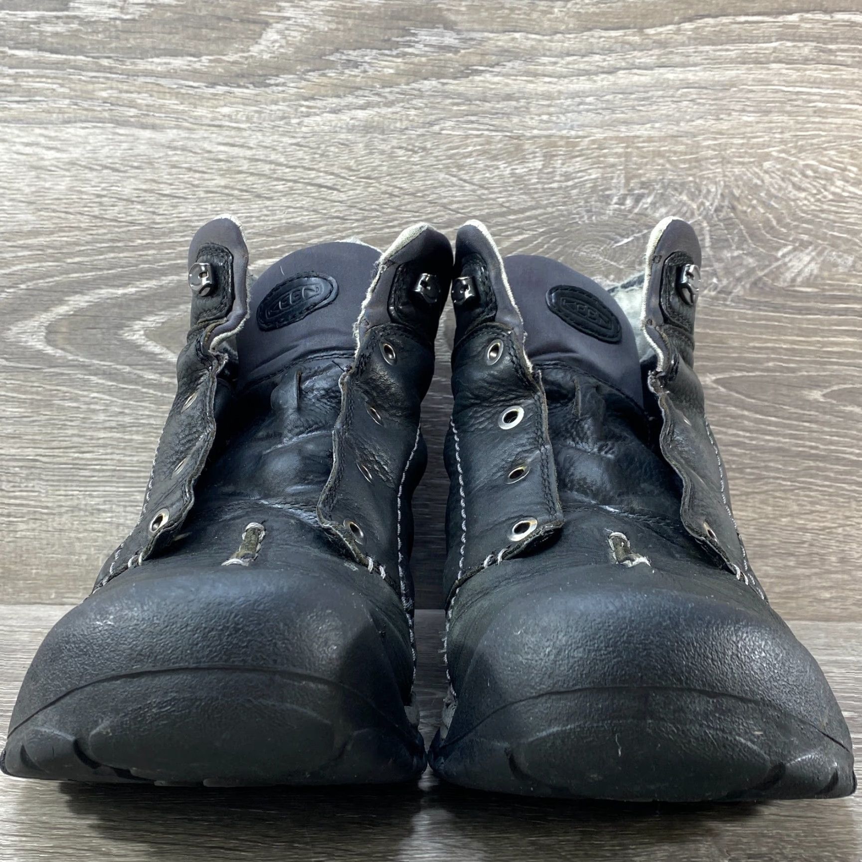 KEEN Keen Kaci Black Leather Winter Waterproof Mid Boot Lace Up 100 G Insulation 10.5 Boots Women Size US 8 / IT 38 - 4 Thumbnail