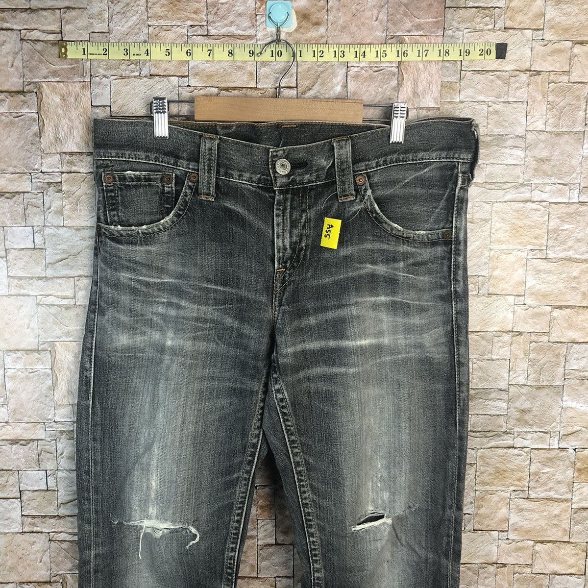 Levi's 502 Levis Black Distressed Denim Pants #A55 Size US 34 / EU 50 - 5 Thumbnail
