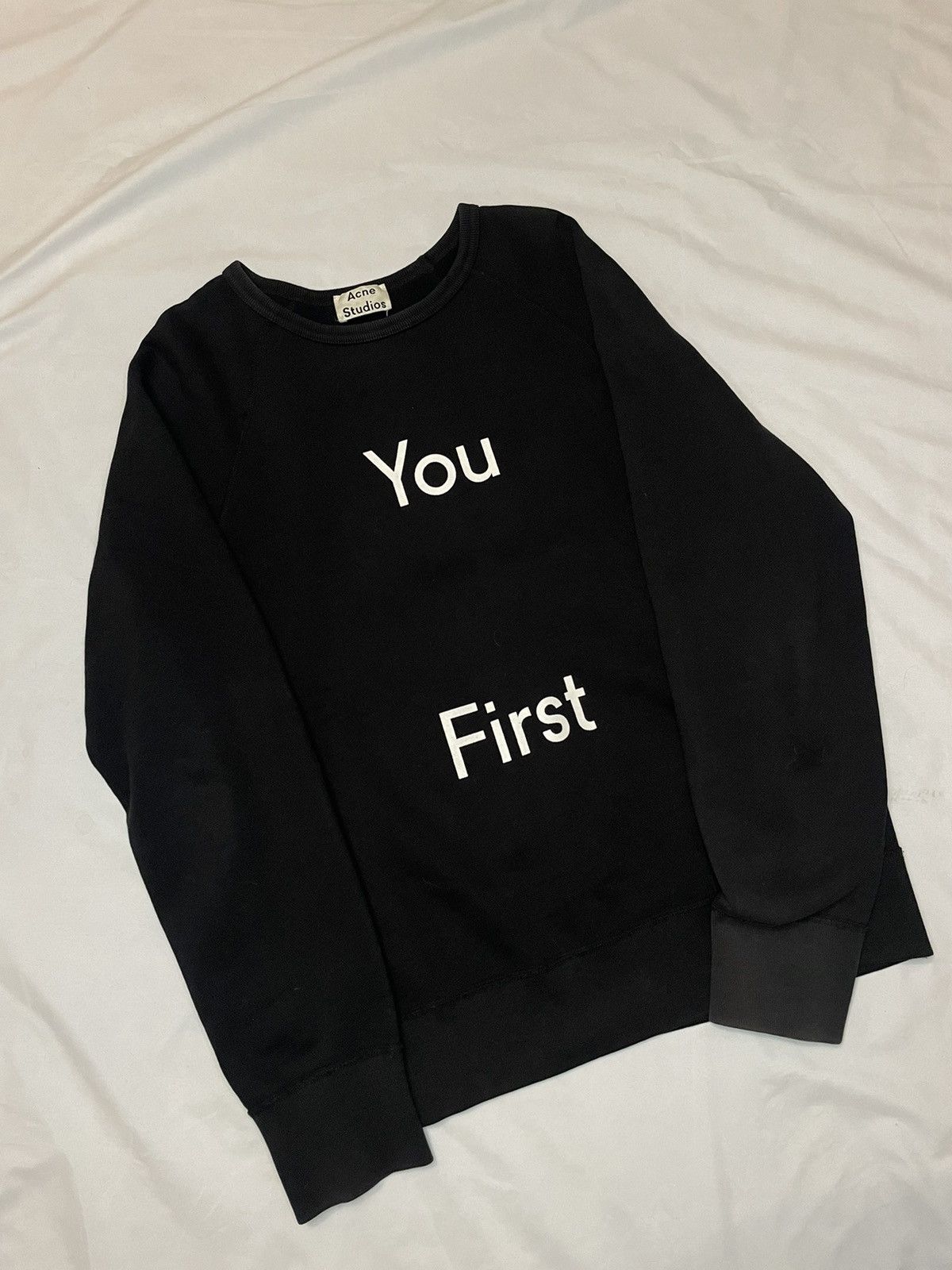 image of Bladee Acne Studios “You First” Sweatshirt in Black, Men's (Size Small)