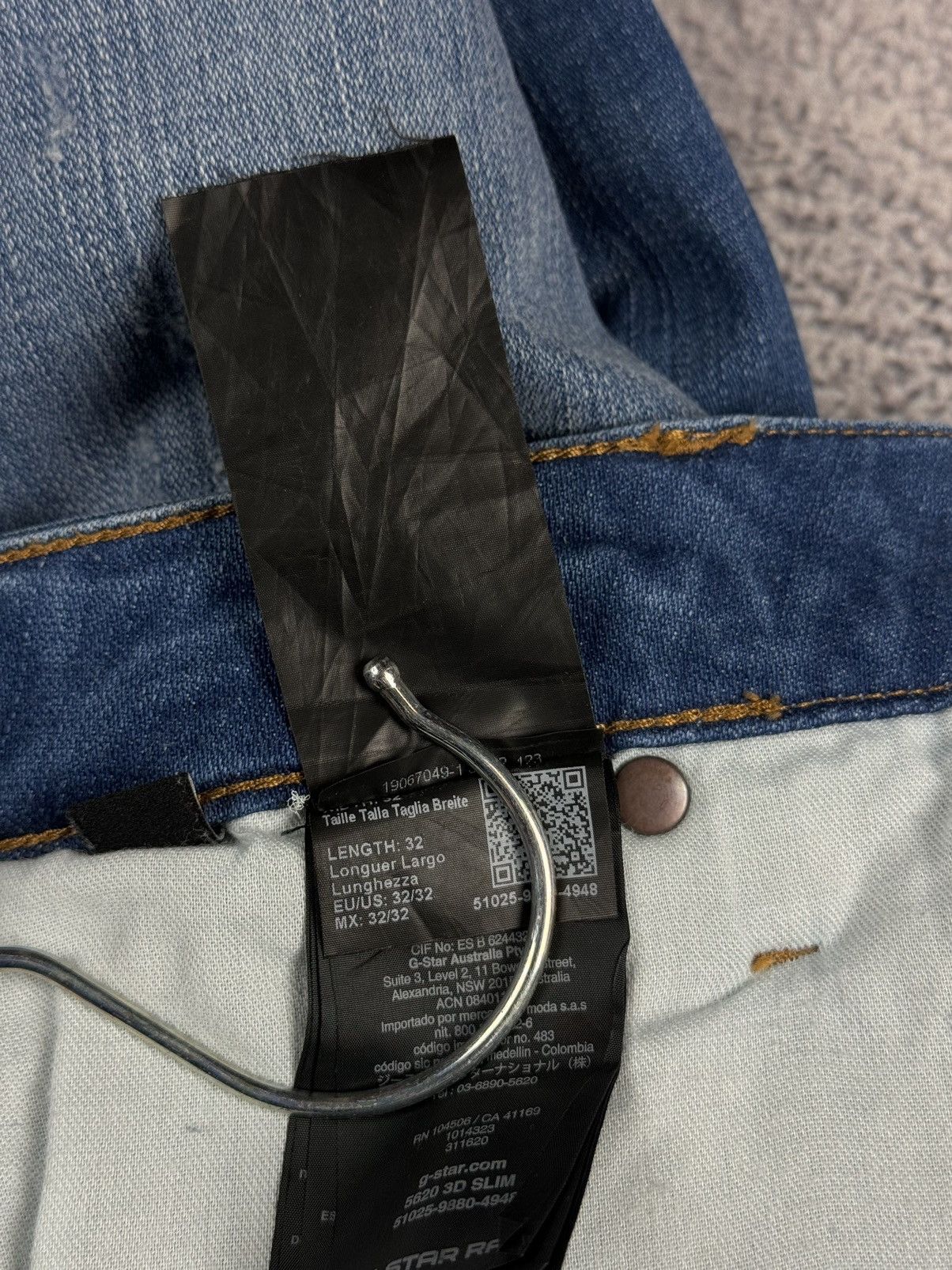 G-Star G STAR RAW 5620 3D Slim Blue Jeans Size US 32 / EU 48 - 18 Thumbnail