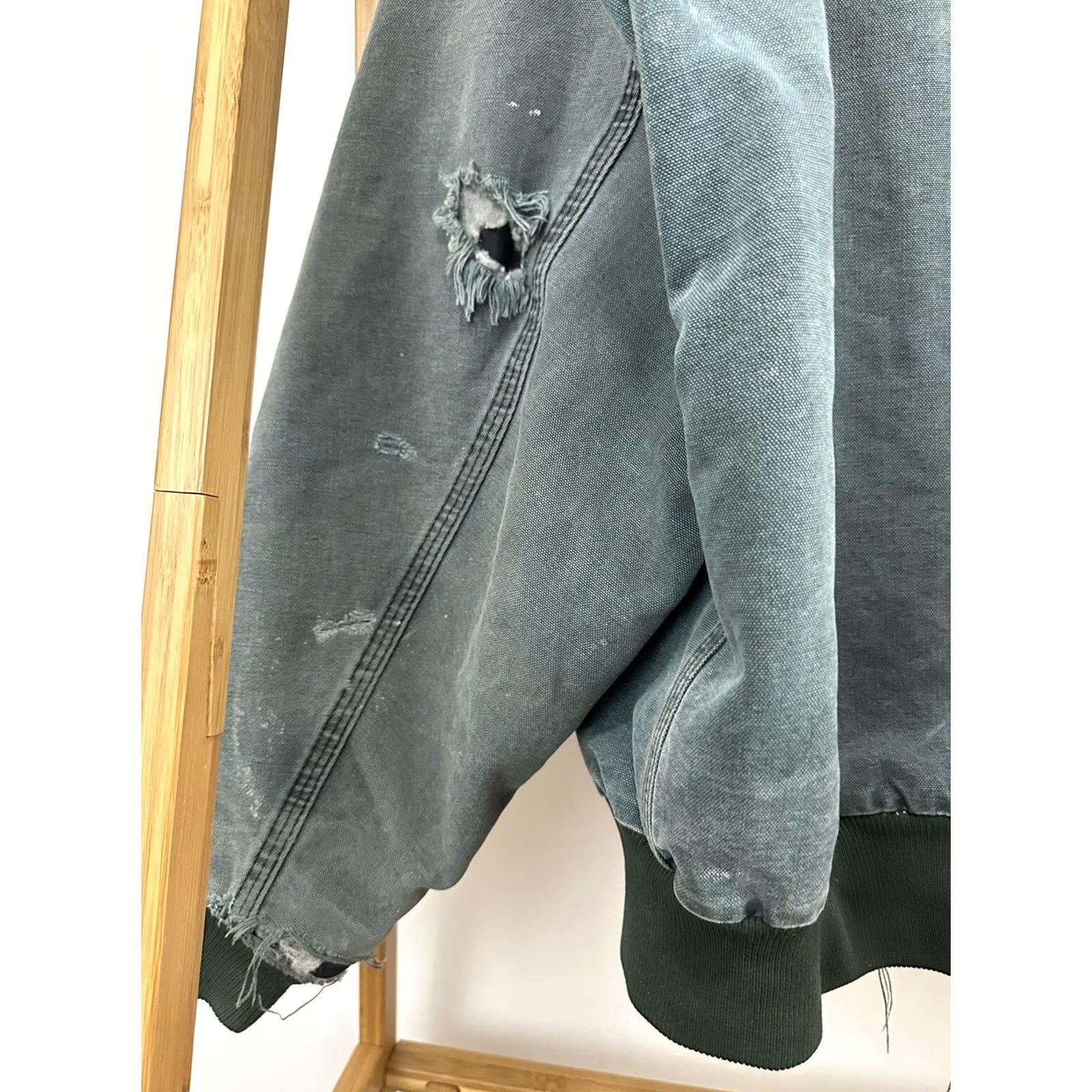 Carhartt VTG Carhartt Sun Faded Thrashed Distressed WIP Hooded Quilted Lined Jacket 2XL Size US XXL / EU 58 / 5 - 7 Thumbnail