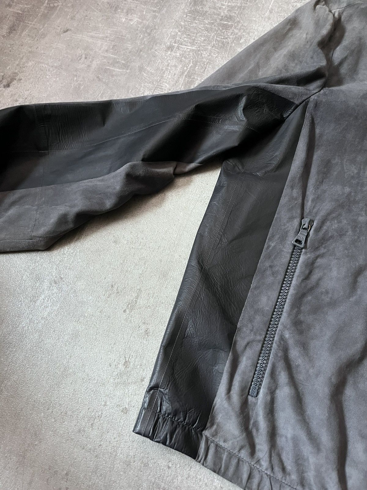 Prada Prada 2007 Cafe Racer sude grey zip leather jacket Size US L / EU 52-54 / 3 - 8 Thumbnail