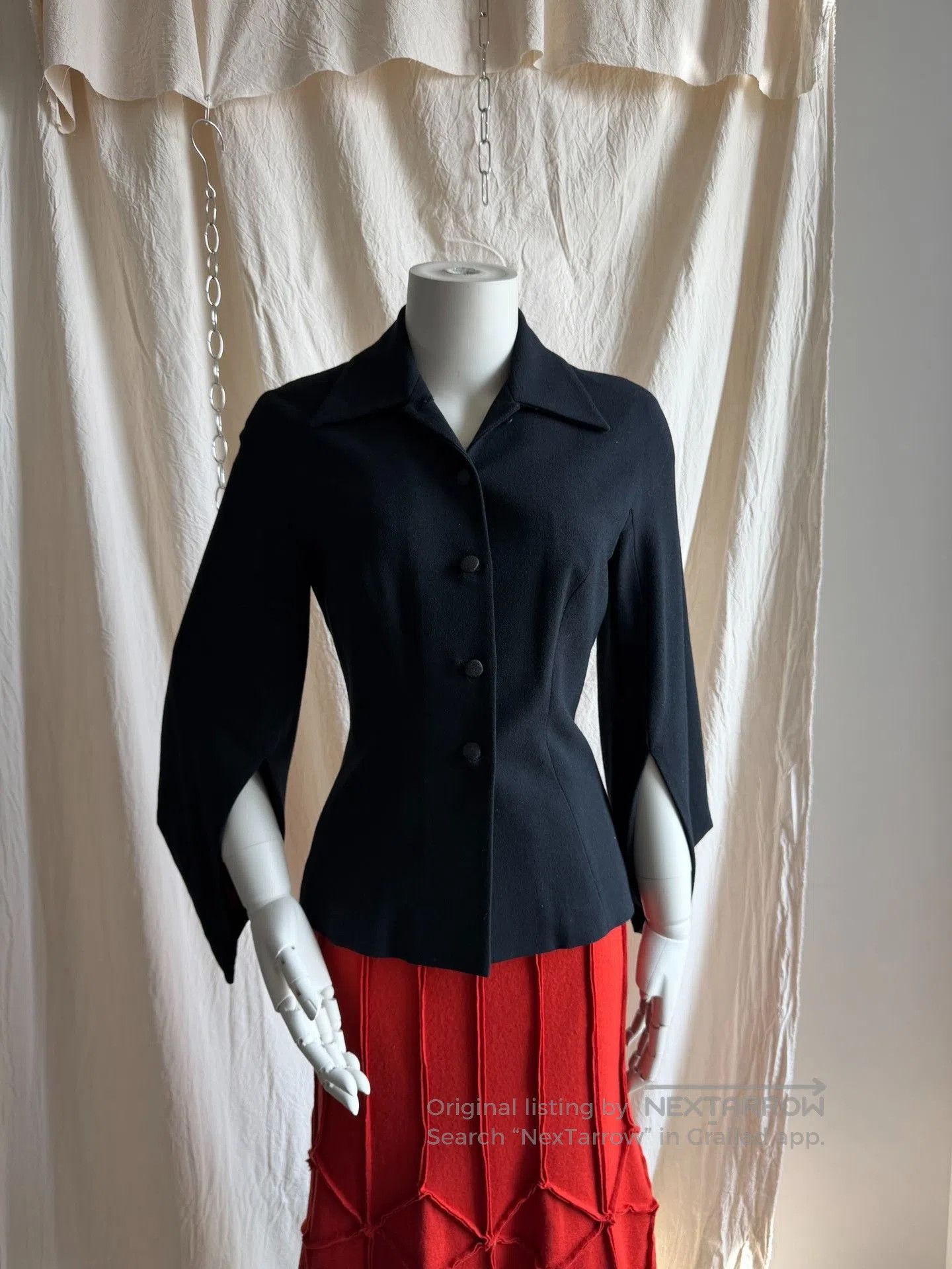 Other SYBILLA Black Cape-Style Asymmetric Cuff Jacket. Size M / US 6-8 / IT 42-44 - 1 Thumbnail