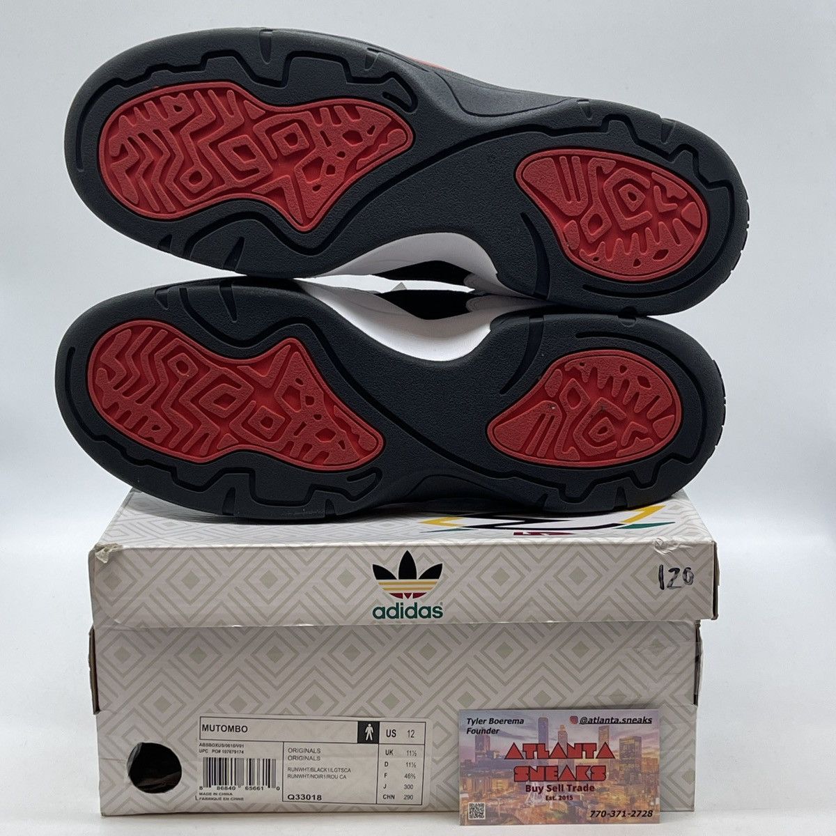 Adidas Mutombo white black red Size US 12 / EU 45 - 7 Thumbnail