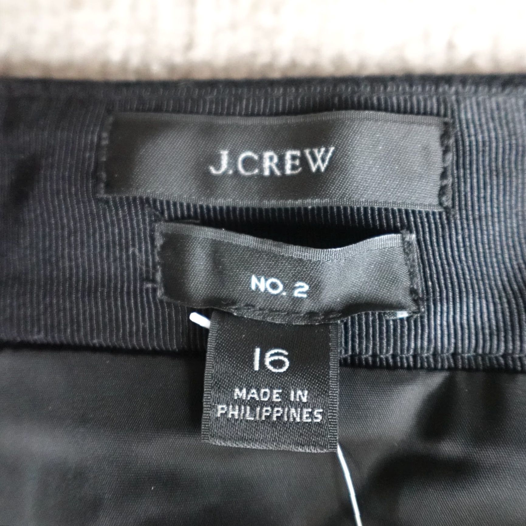 J.Crew J.Crew Skirt Womens 16 Black Solid Pencil No. 2 Double Serge Wool NEW 02676 Size 38" / US 16 / IT 52 - 7 Thumbnail