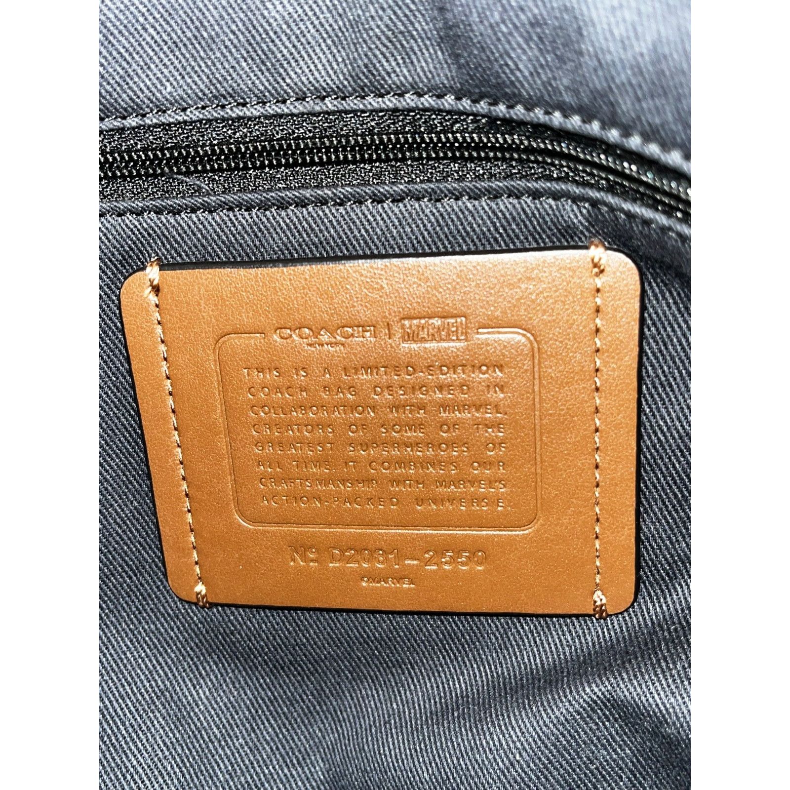 Coach x Marvel Black Widow Large Tote Bag EUC RARE