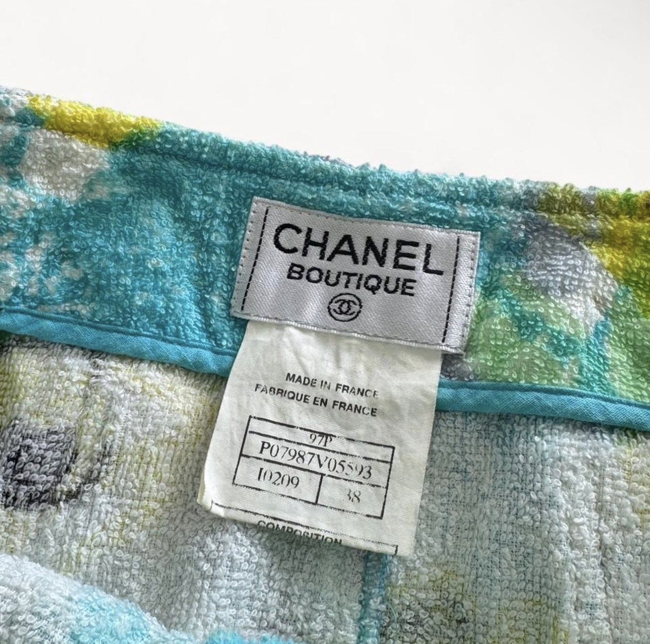 Chanel Chanel 1997 Runway Terrycloth Sleeveless/Skirt Floral Set Size S / US 4 / IT 40 - 7 Thumbnail