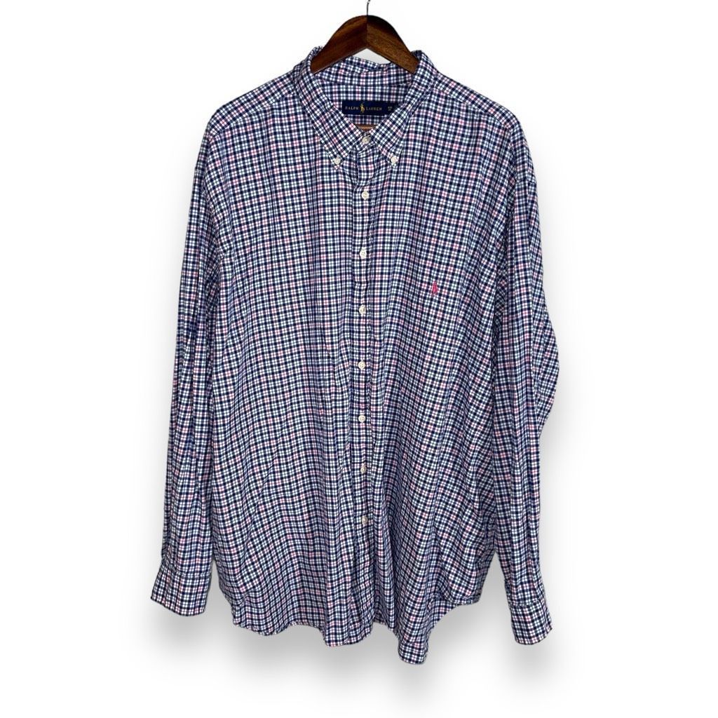 Polo Ralph Lauren Polo Ralph Lauren Blue B&T L/S Button Down Shirt Size 4XB Size US XXL / EU 58 / 5 - 1 Thumbnail
