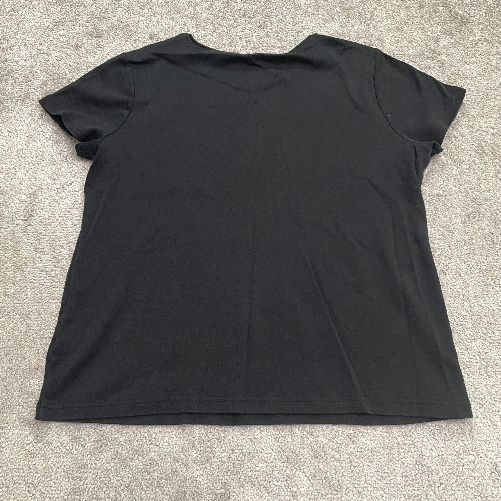 Croft & Barrow Croft & Barrow The Classic Tee Womens PL Black Cotton T-Shirt Size L / US 10 / IT 46 - 2 Thumbnail