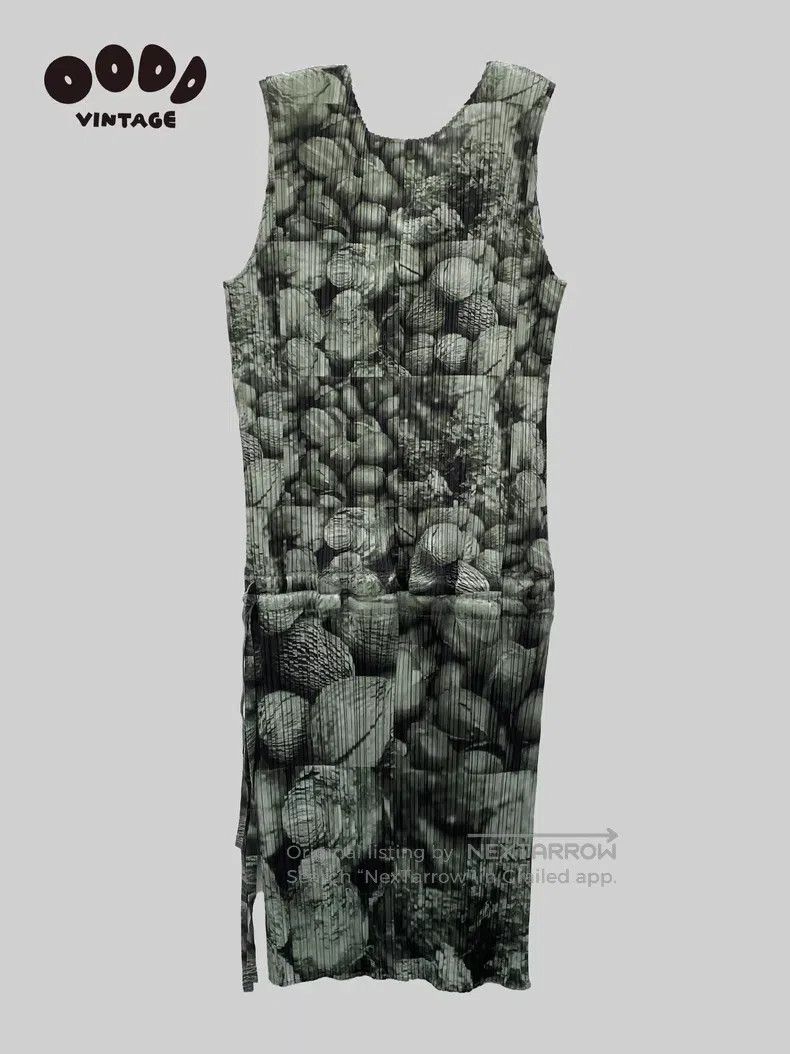 Issey Miyake Issey Miyake Nut Print Pleated Maxi Skirt Size L / US 10 / IT 46 - 2 Thumbnail