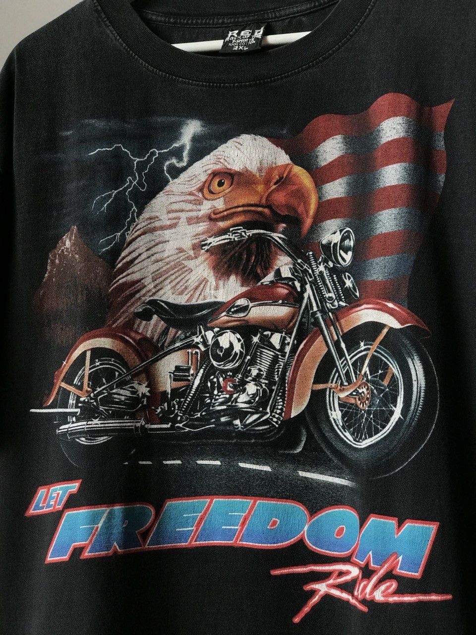 Vintage Vintage Freedom Rider Harley Davidson Vibes Rock T-shirt Size US XXL / EU 58 / 5 - 3 Thumbnail