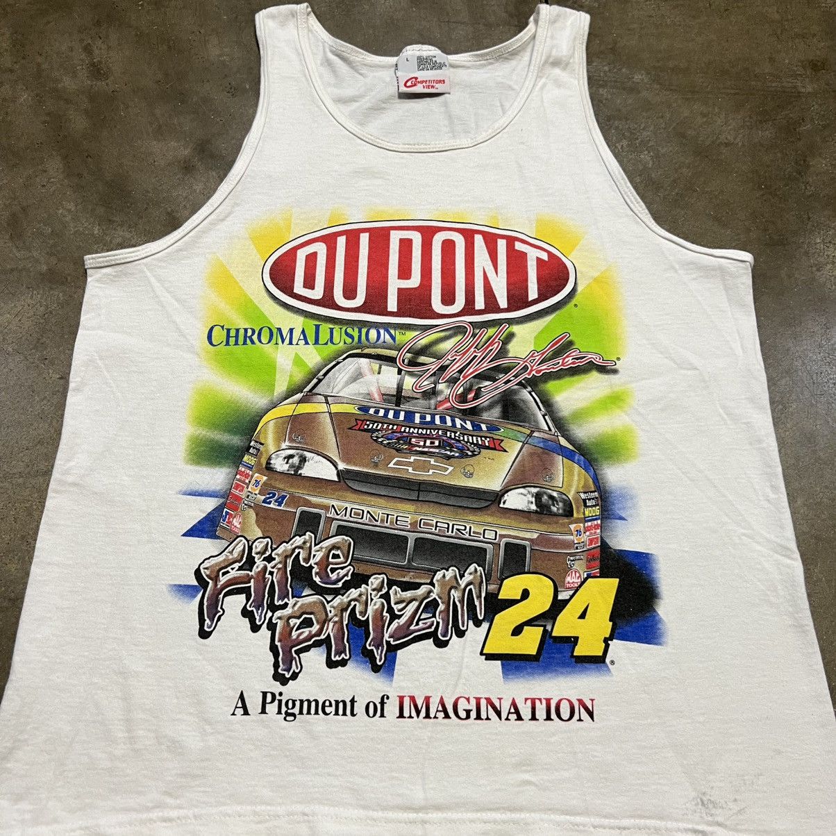 NASCAR Vintage 90s Jeff Gordon NASCAR Tank Top Chromalusion Racing Size US L / EU 52-54 / 3 - 3 Thumbnail
