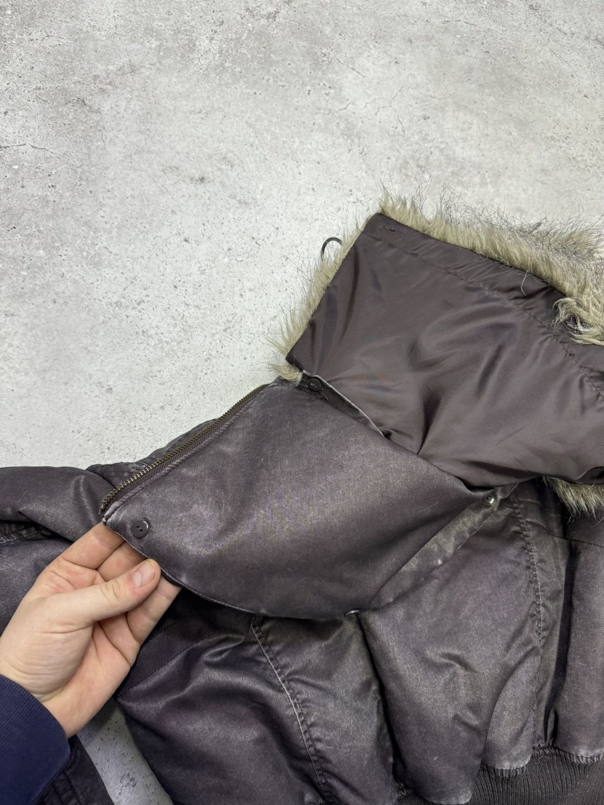 Japanese Brand Vintage 00s Faded Fur Raf Simons Rick Owens Style Jacket Size US S / EU 44-46 / 1 - 8 Thumbnail