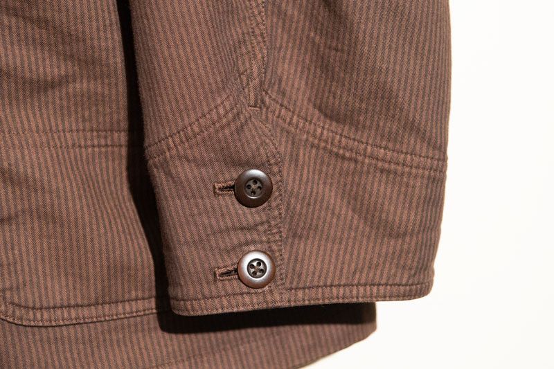 Ts(S) TSS Brown Stripe Cotton Blend Oversized French Chore Jacket Size US M / EU 48-50 / 2 - 5 Thumbnail