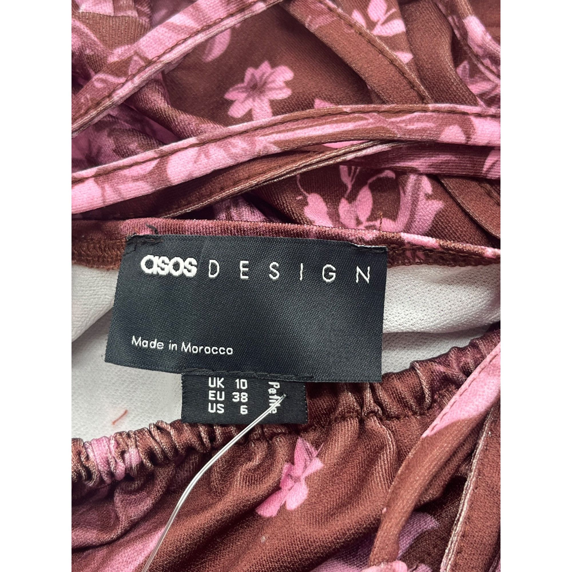 Asos ASOS DESIGN Petite Square Neck Mini Dress with Tie Back in R Size ONE SIZE - 7 Thumbnail