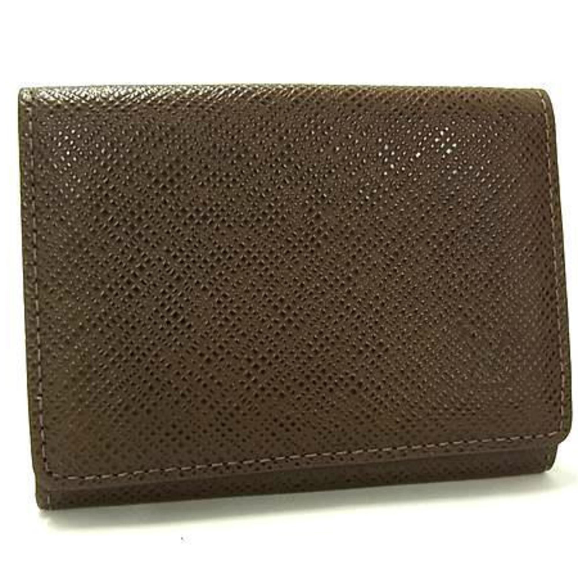 Louis Vuitton LOUIS VUITTON Taiga Envelope Carte de Visite Business Card Case M30928 Grizzly Leather for Men and Women Size ONE SIZE - 1 Thumbnail