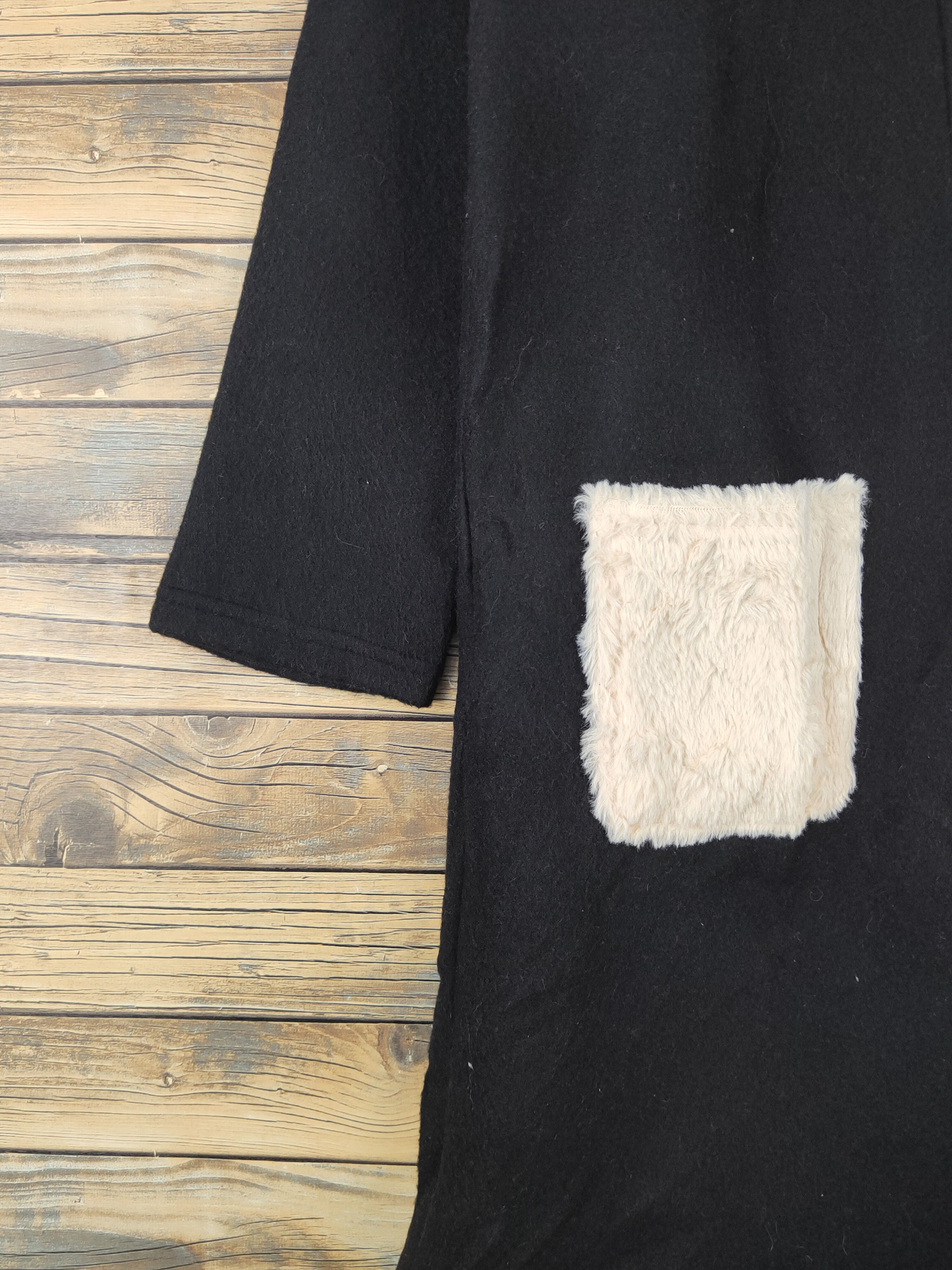 Japanese Brand × Vintage Avant garde fashion by Park Girl Black Long Cardigan Size M / US 6-8 / IT 42-44 - 4 Thumbnail