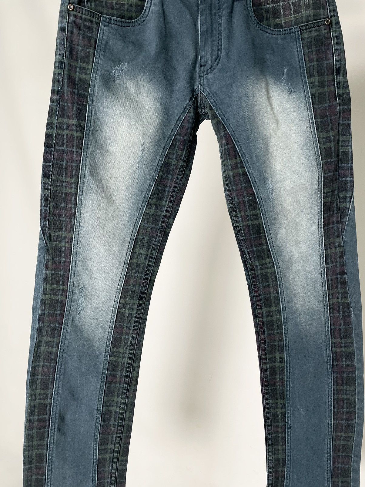 Kapital Kos Mo Lupo Vintage Slim Fit Patchwork Kapital Style Jeans Size US 32 / EU 48 - 6 Thumbnail