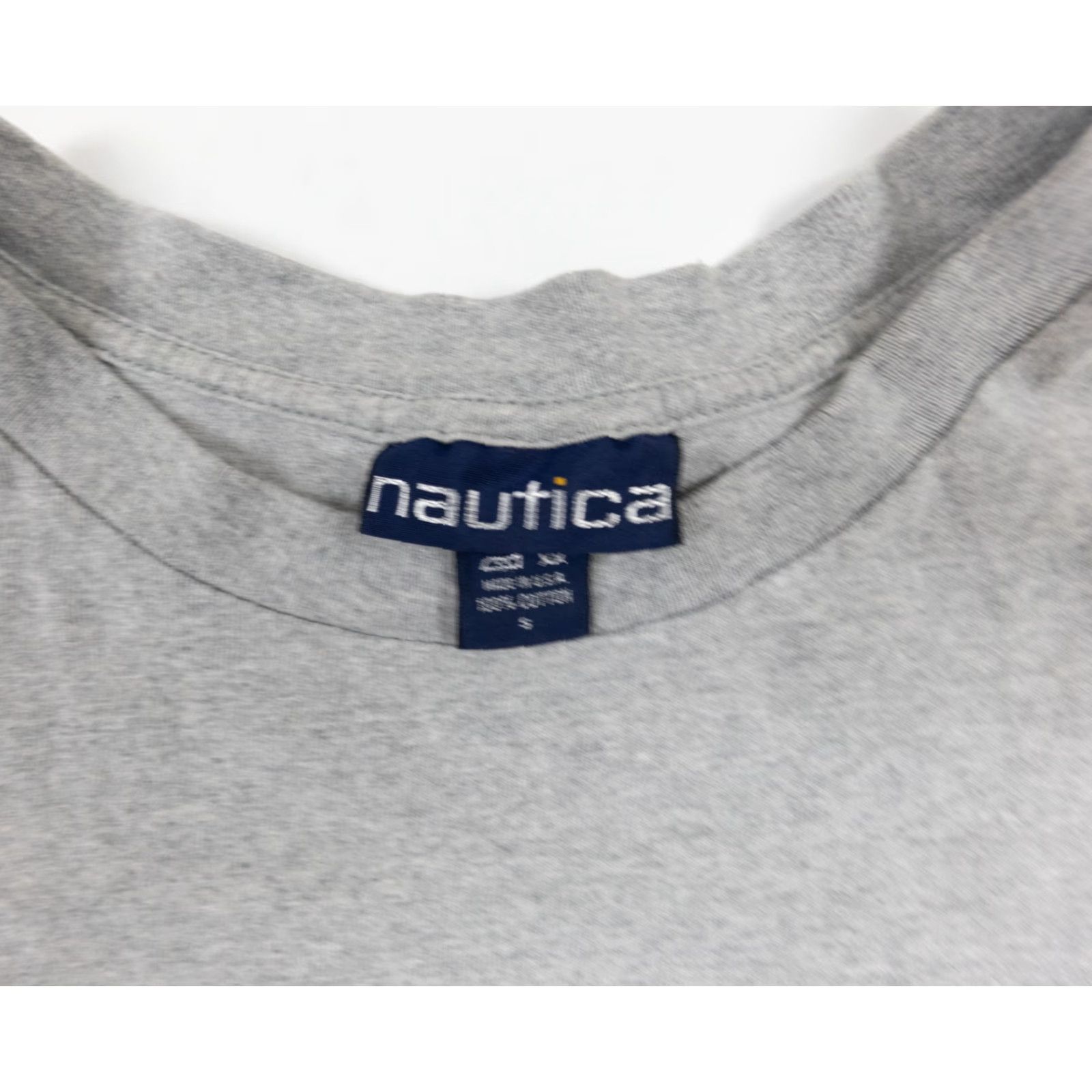 Nautica VINTAGE Nautica Shirt Adult Small Oversized Gray Short Sleeve Crew Neck Logo Tee Unisex All Seasons 90s Mens Womens Size US S / EU 44-46 / 1 - 4 Thumbnail