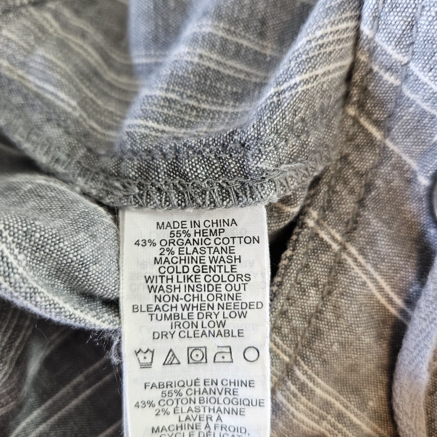 Prana prAna Womens Steph Jogger Pants Sz 0 Gray Stripe Low Rise Cotton Hemp Blend Pants Size 25" / US 0 / IT 36 - 6 Thumbnail
