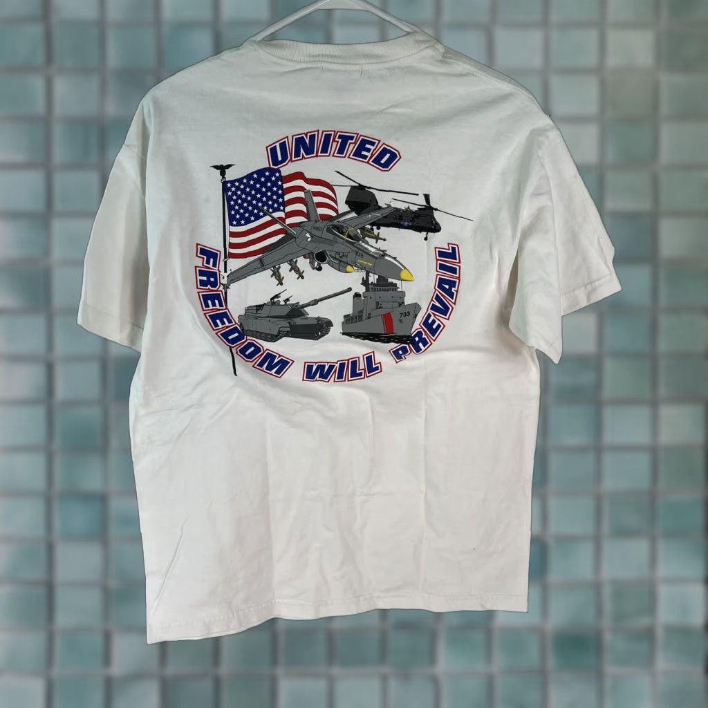 Vintage USA Rocks Graphic T-Shirt Alstyle Apparel & Activewear Men's Size L White Size US L / EU 52-54 / 3 - 1 Thumbnail