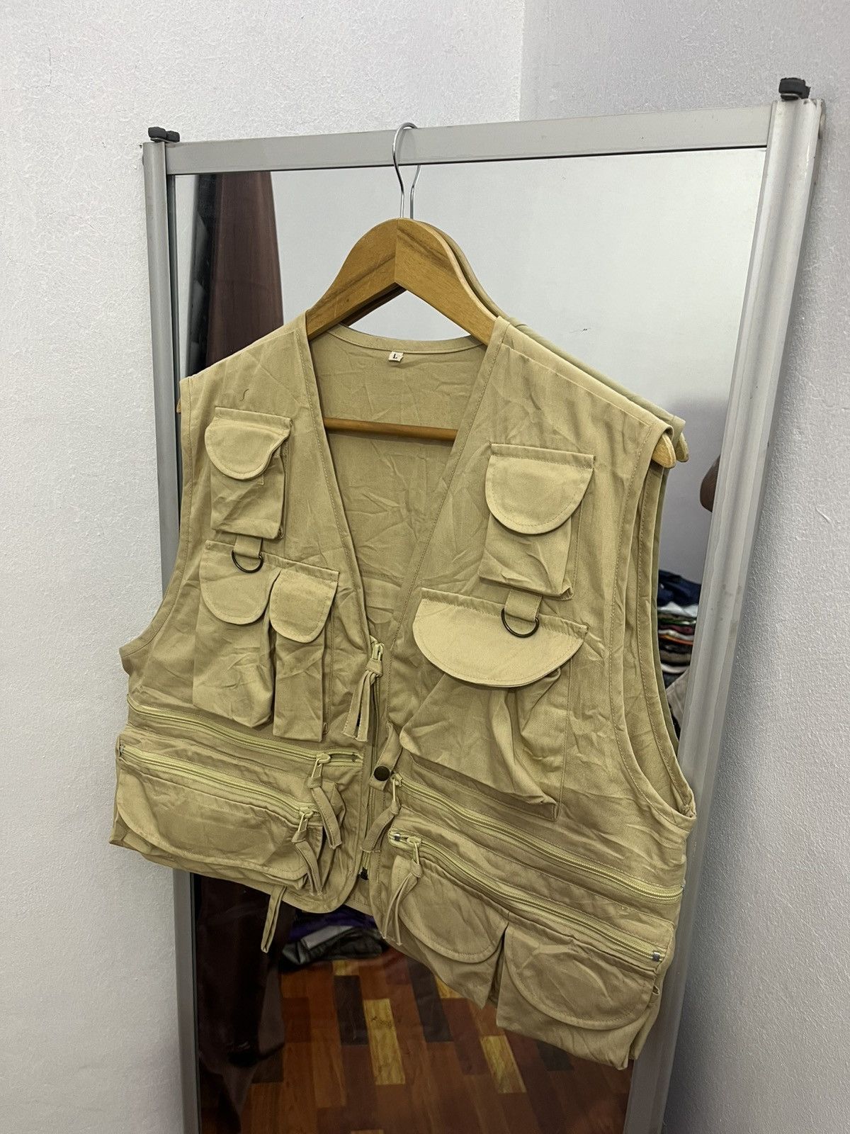 Japanese Brand BASTET Multi Pocket Fishing Vest Big Back Pocket Size US L / EU 52-54 / 3 - 2 Thumbnail